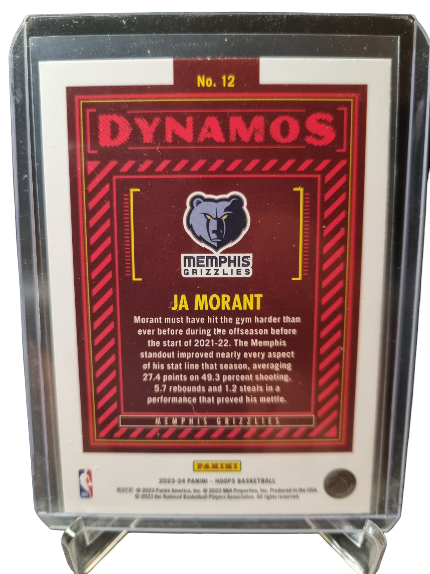 2023-24 Panini Hoops Winter #12 JA Morant Dynamos