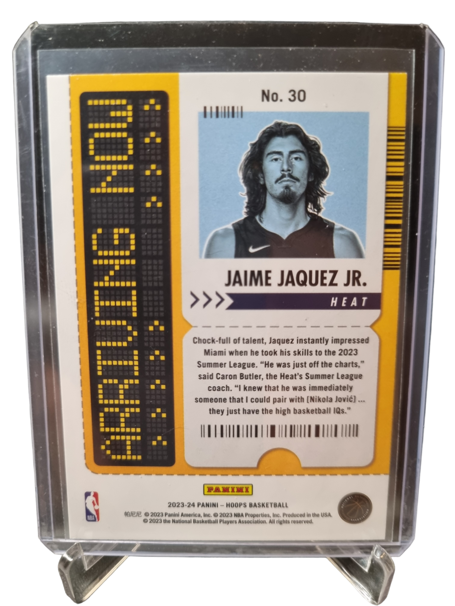 2023-24 Panini Hoops Winter #30 Jamie Jaquez JR Rookie Card Arriving Now