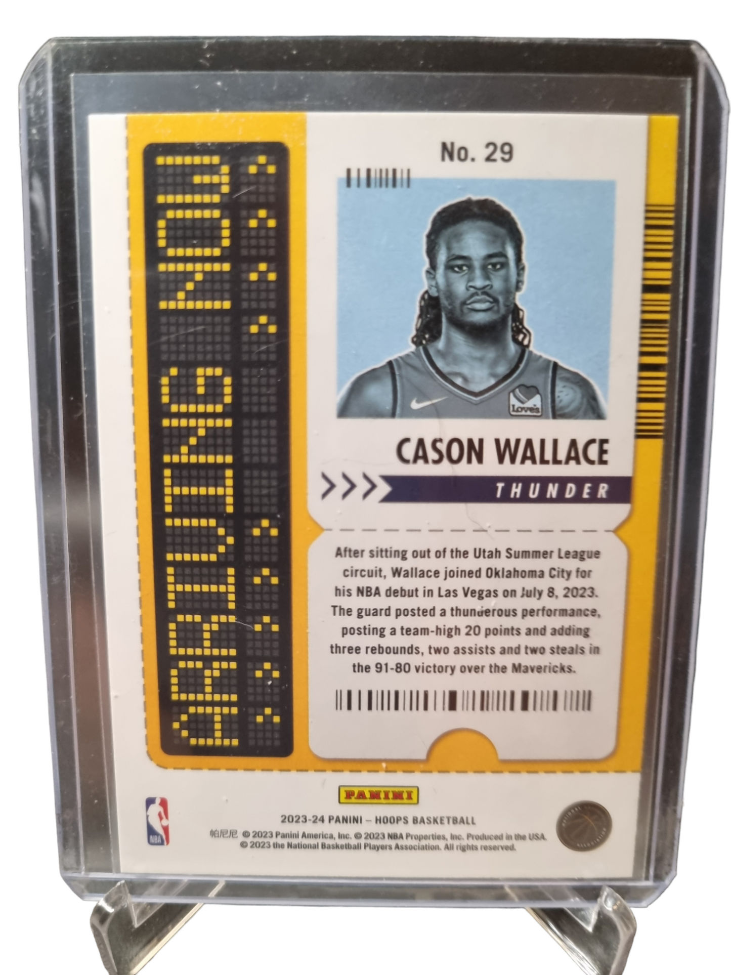 2023-24 Panini Hoops Winter #29 Cason Wallace Rookie Card Arriving Now