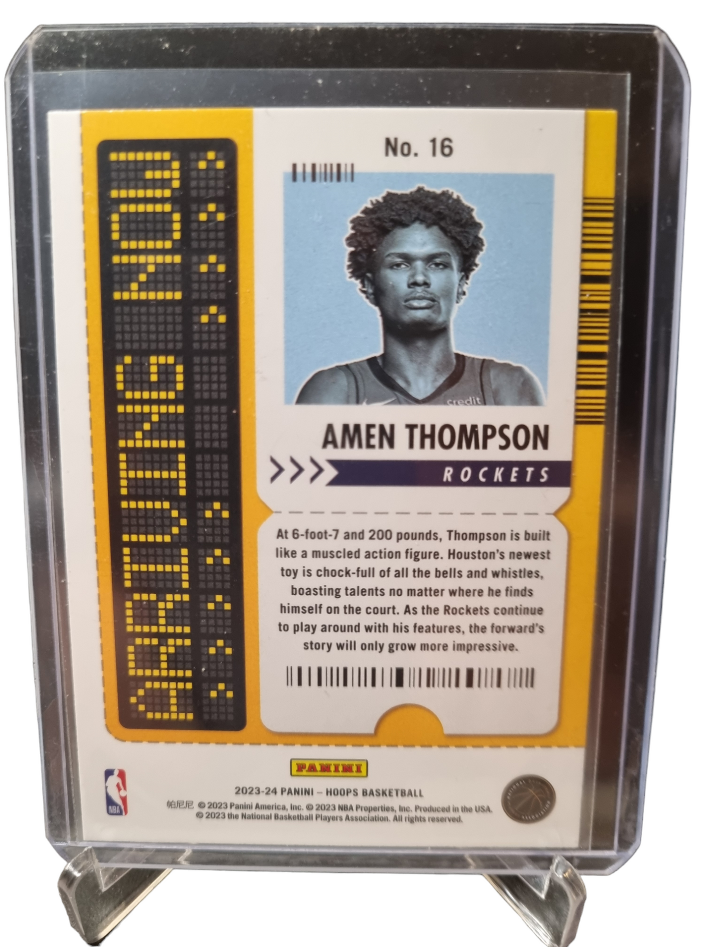 2023-24 Hoops Winter #18 Amen Thompson Rookie Card Arriving Now Holo