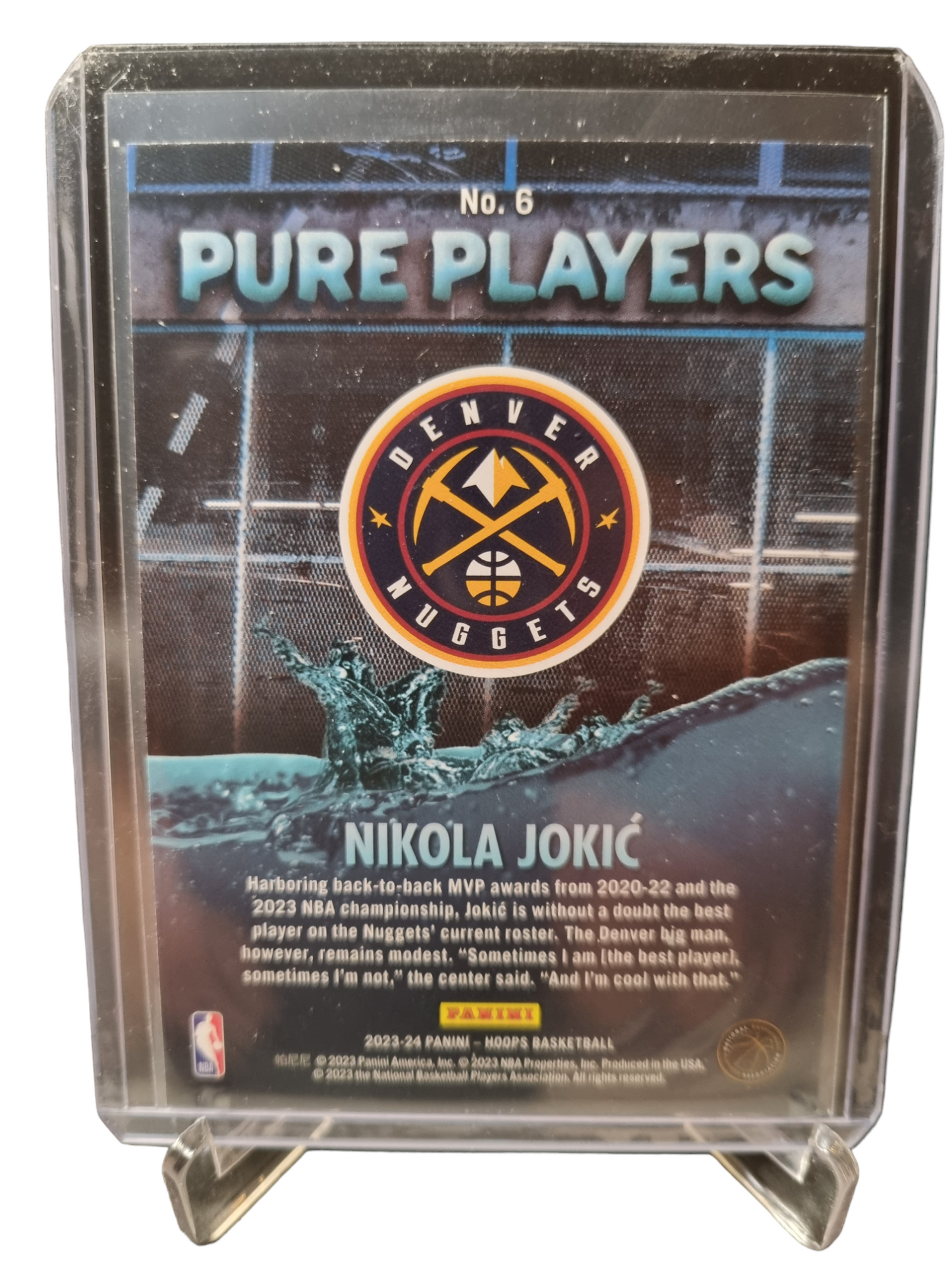 2023-24 Panini Hoops Winter #6 Nikola Jokic Pure Players