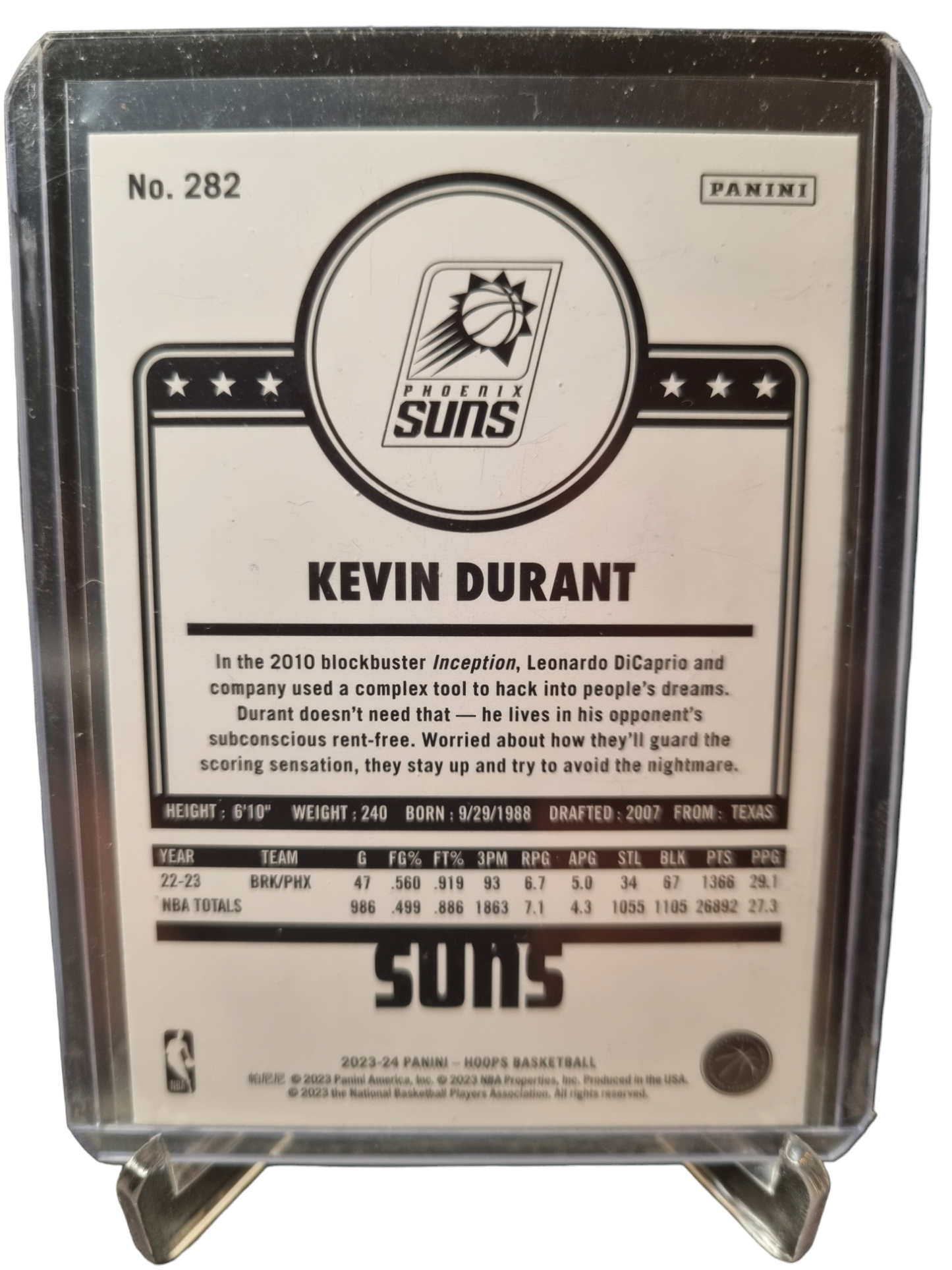 2023-24 Panini Hoops Winter #282 Kevin Durant