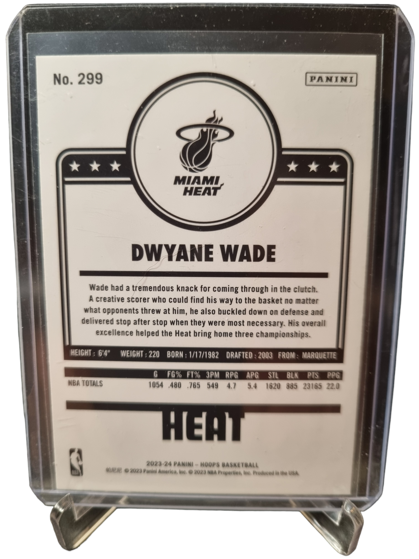 2023-24 Panini Hoops Winter #299 Dwyane Wade