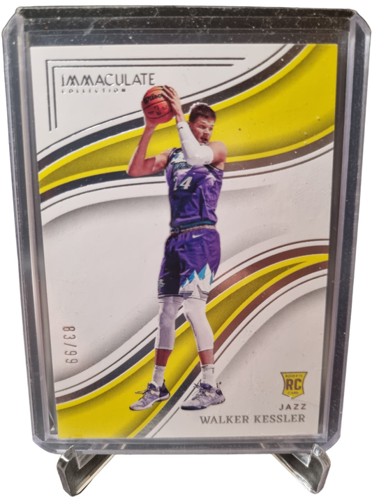 2022-23 Panini Immaculate #61 Walker Kessler Rookie Card 83/99