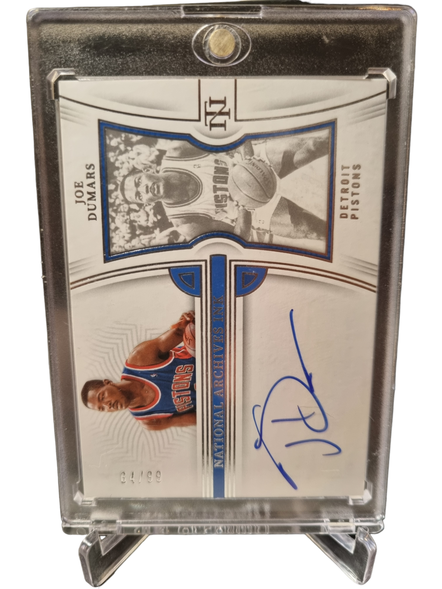 2022-23 Panini Immaculate #NAI-JOE Joe Dumars On Card Autograph 64/99