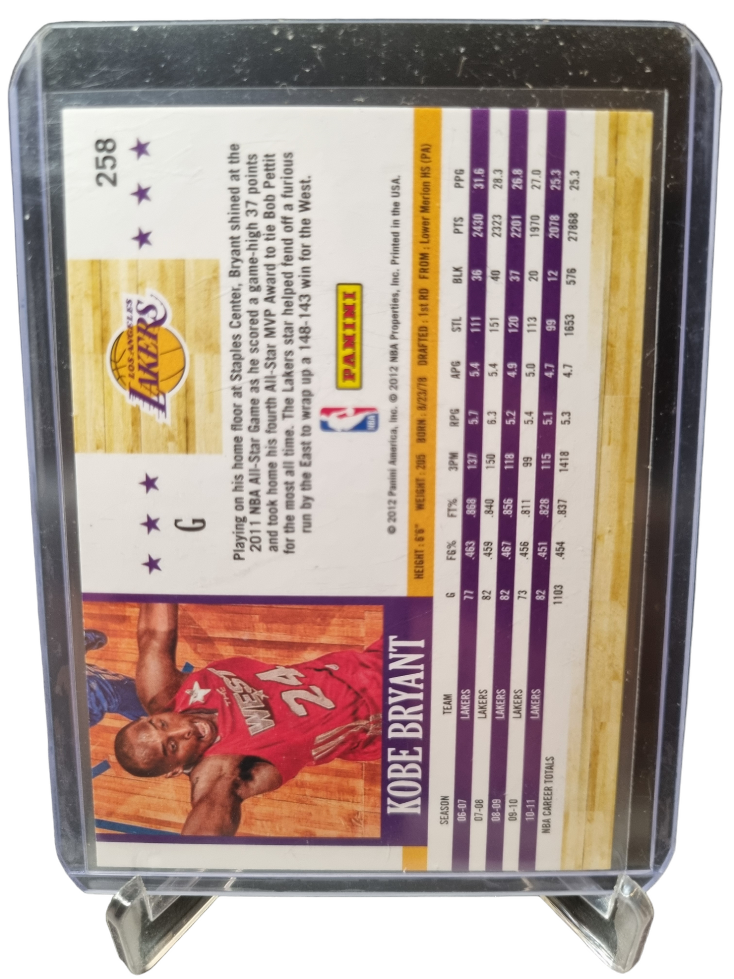 2012 Panini Hoops #258 Kobe Bryant West All-Star