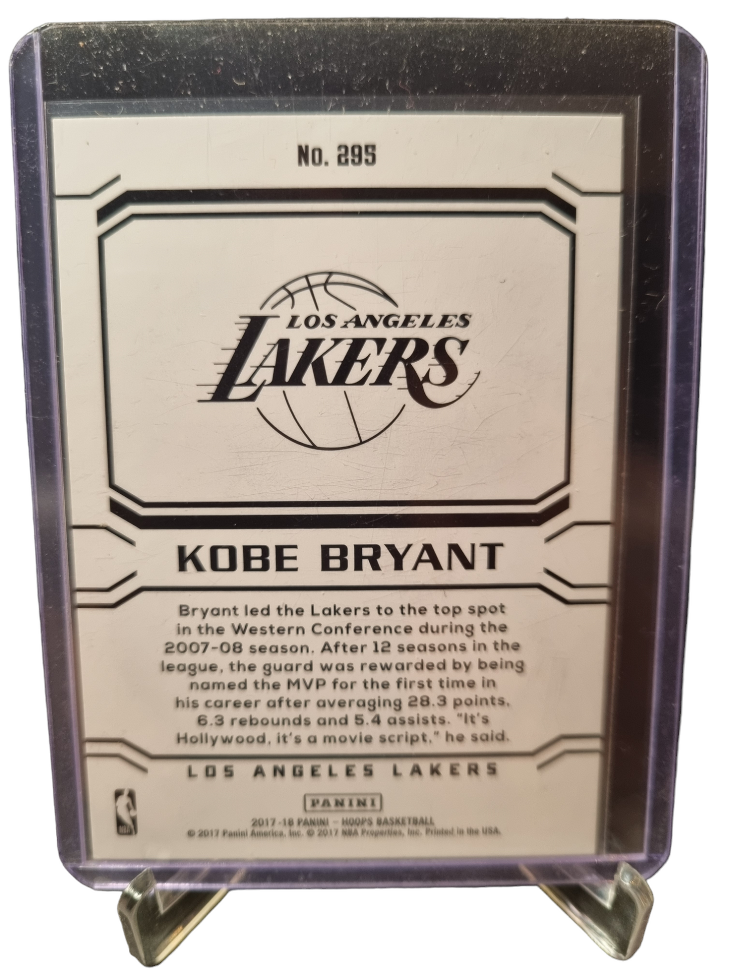 2017-18 Panini Hoops #295 Kobe Bryant