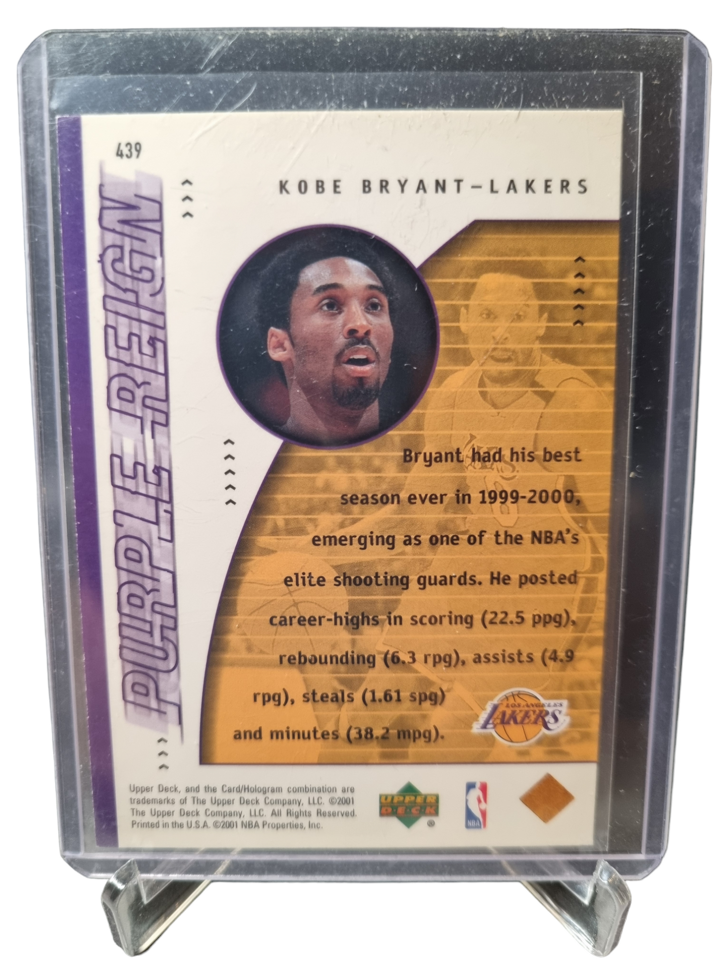2001 Upper Deck #439 Kobe Bryant Purple Reign
