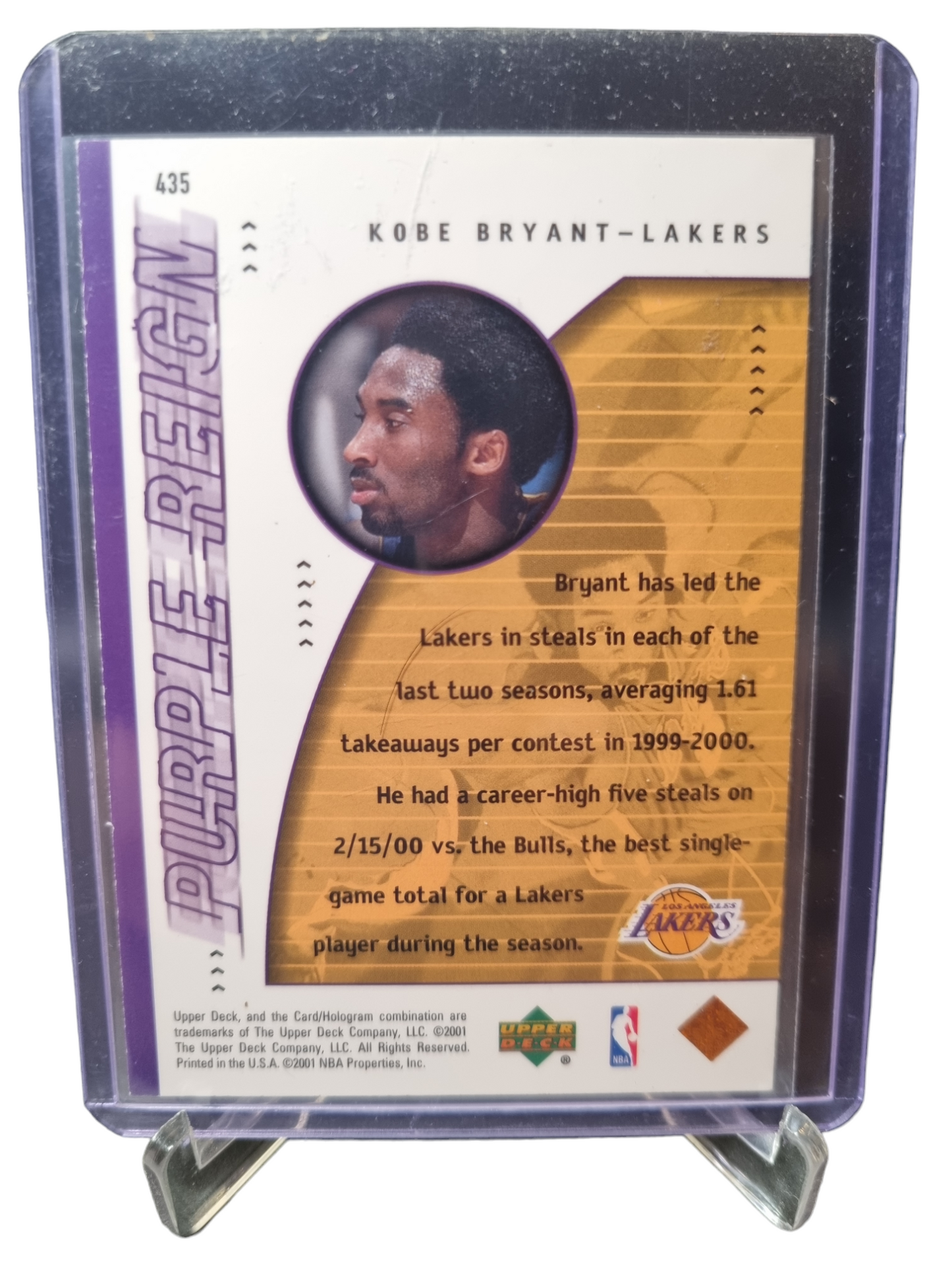 2001 Upper Deck #435 Kobe Bryant Purple Reign