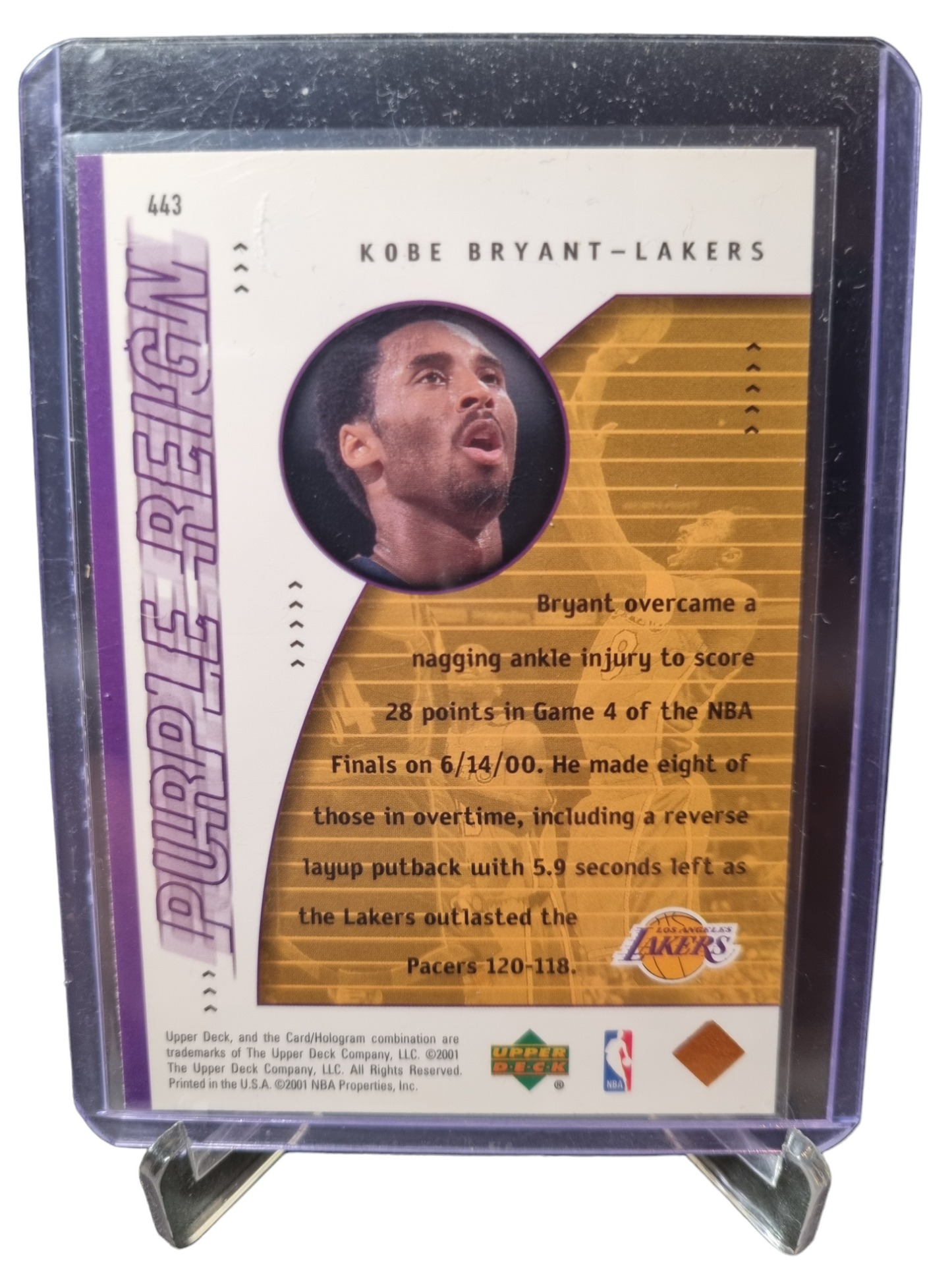 2001 Upper Deck #443 Kobe Bryant Purple Reign