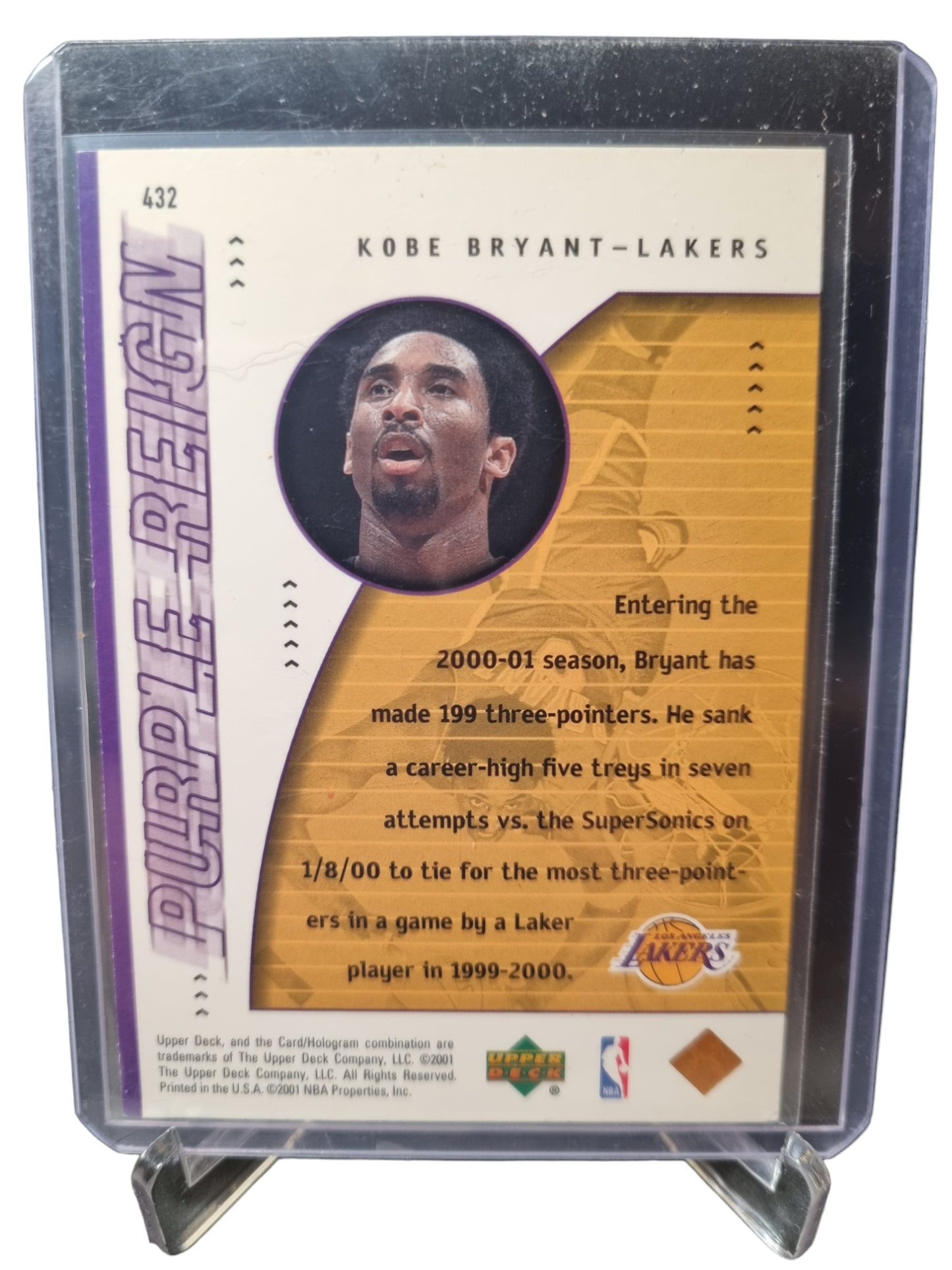 2001 Upper Deck #432 Kobe Bryant Purple Reign