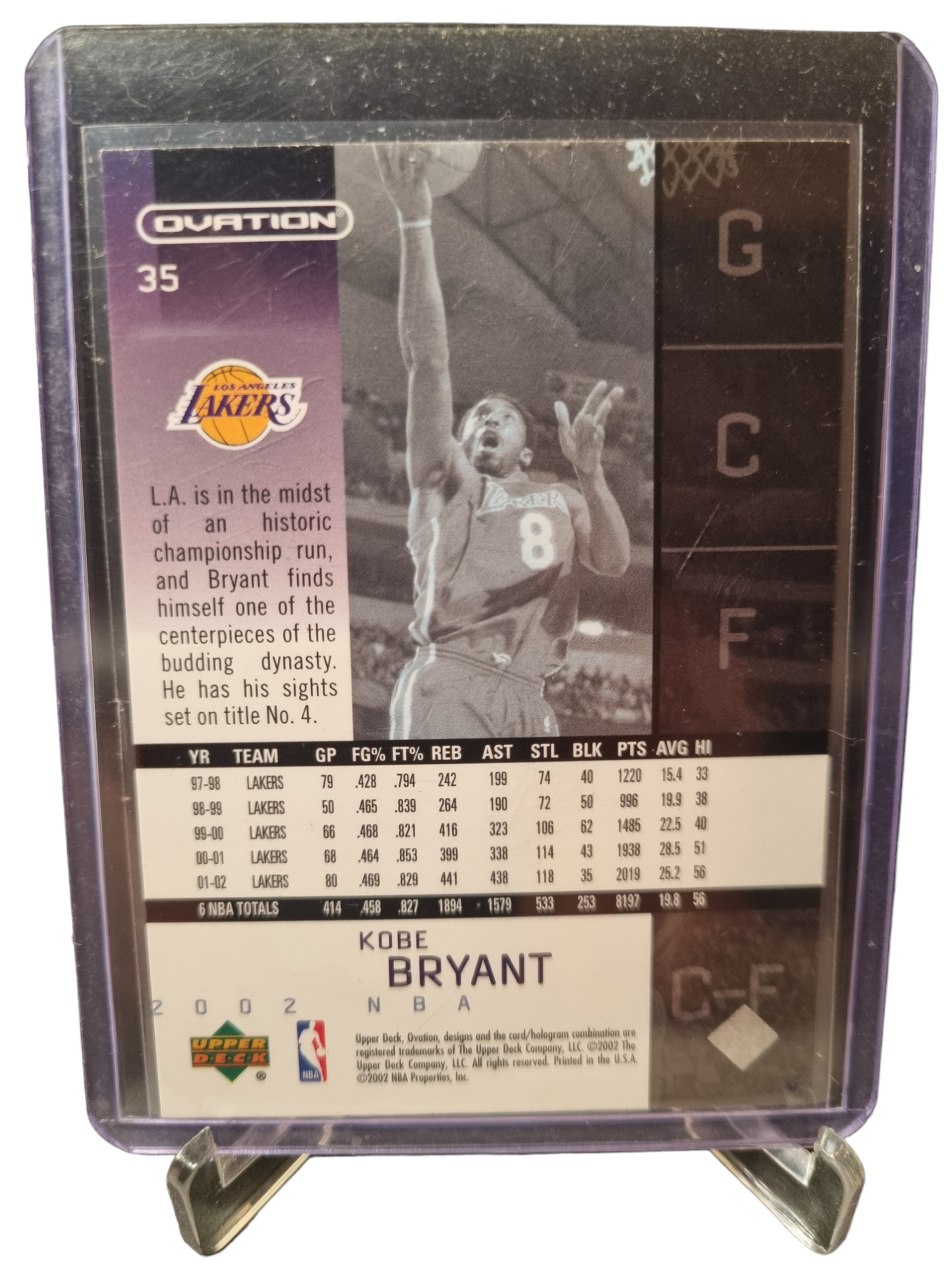 2002 Upper Deck #35 Kobe Bryant Ovation