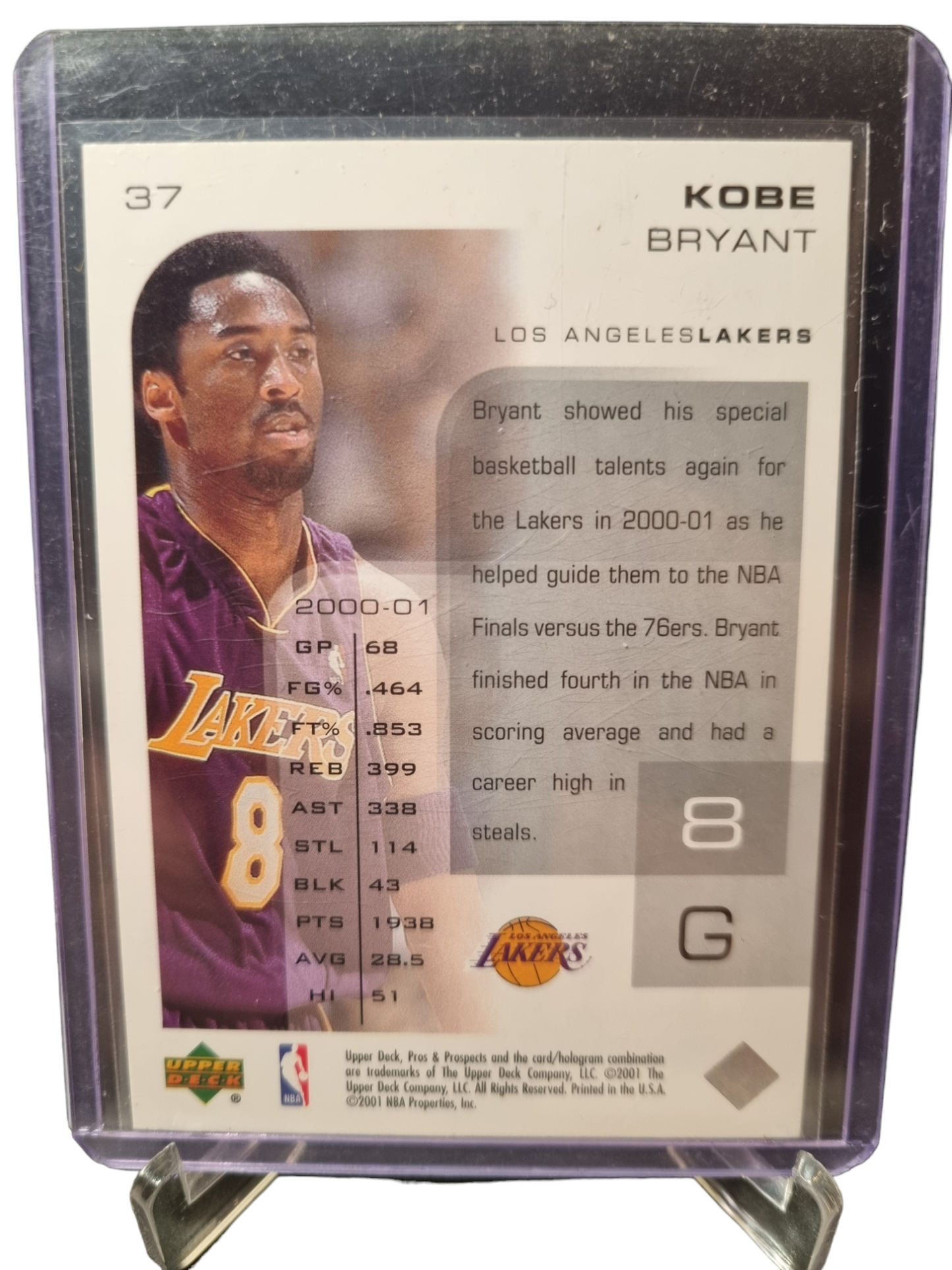 2001 Upper Deck #35 Kobe Bryant Pros and Prospects