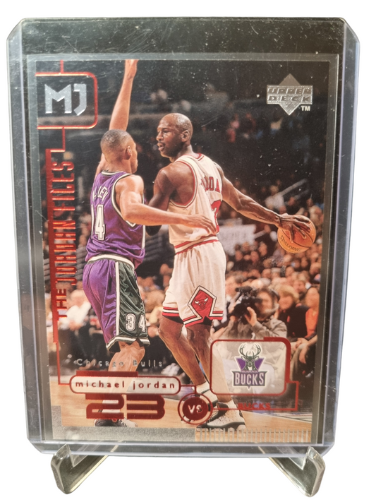 1996 Upper Deck #149 Michael Jordan 23 vs Bucks