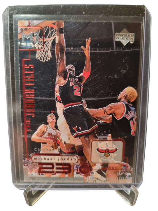 1996 Upper Deck #136 Michael Jordan 23 vs Hawks