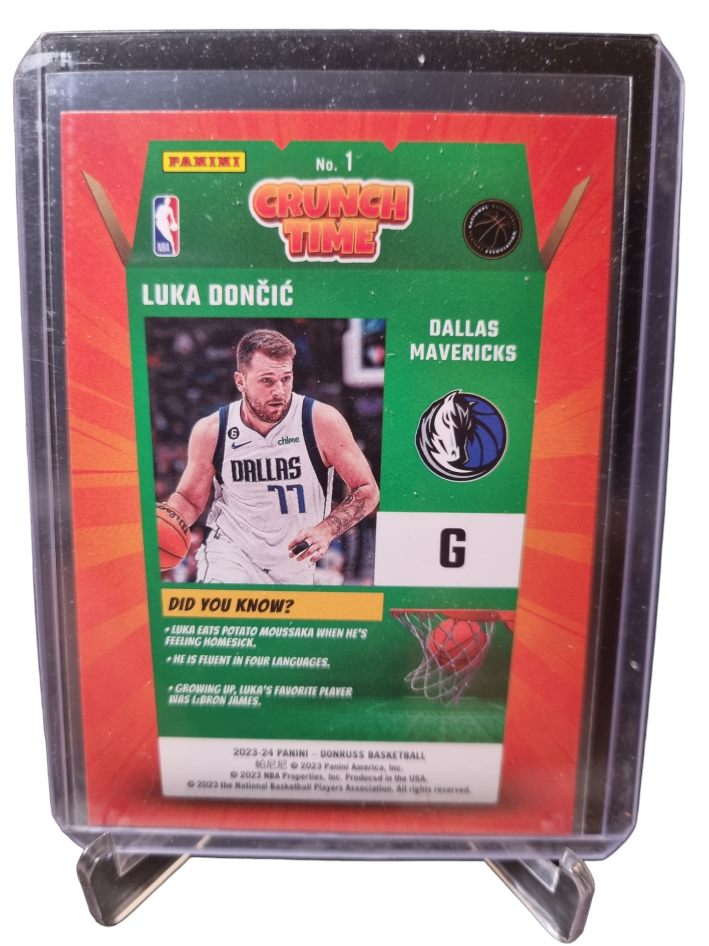 2023-24 Panini Donruss #1 Luka Doncic Crunch Time