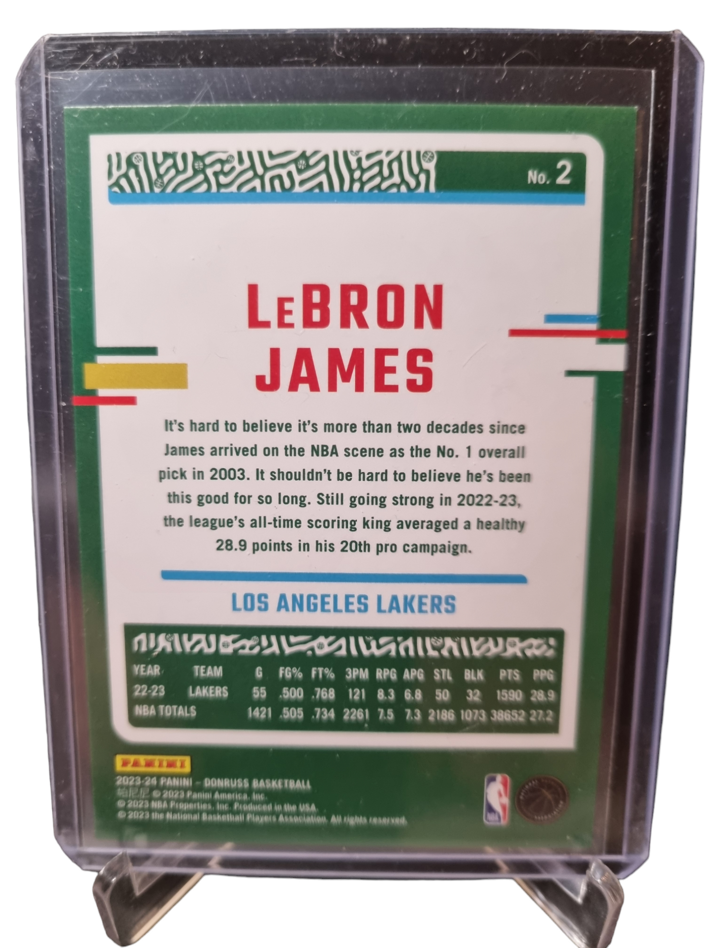 2023-24 Panini Donruss #2 Lebron James Press Proof