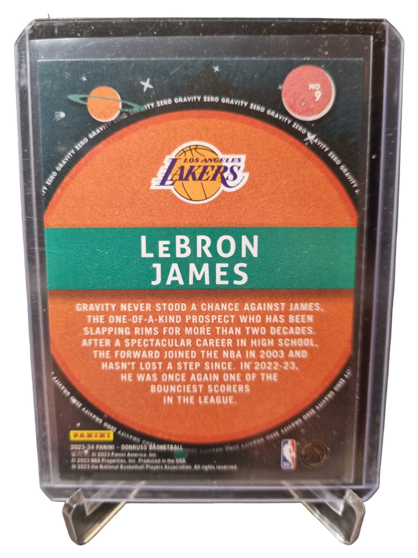 2023-24 Panini Donruss #9 Lebron James Zero Gravity Purple Press Proof