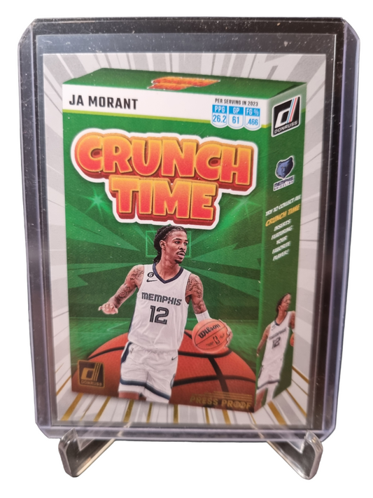 2023-24 Panini Donruss #7 JA Morant Crunch Time Gold Press Proof