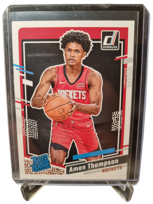 2023-24 Donruss #206 Amen Thompson Rookie Card Rated Rookie