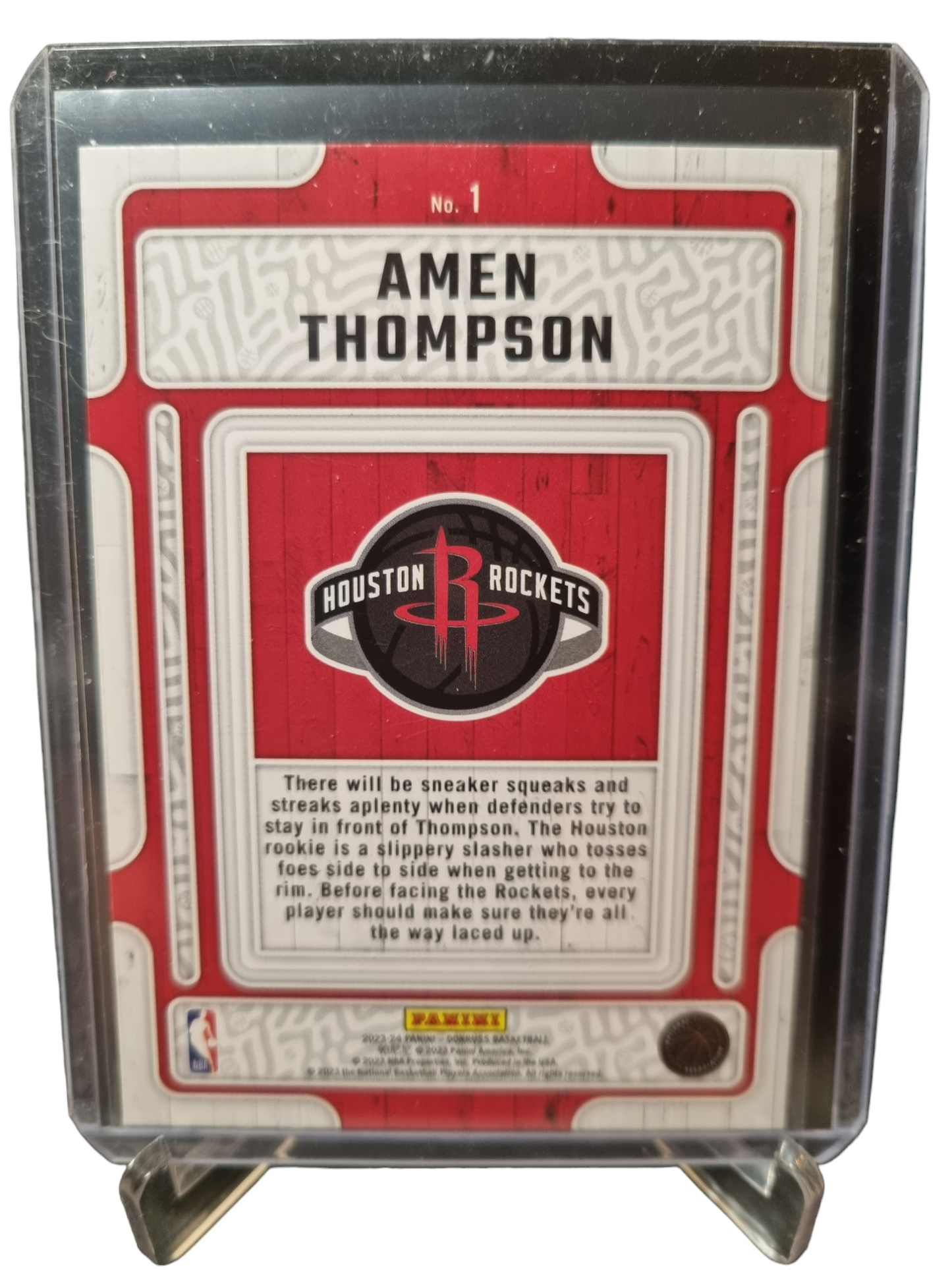 2023-24 Donruss #1 Amen Thompson Rookie Card Hardwood Masters