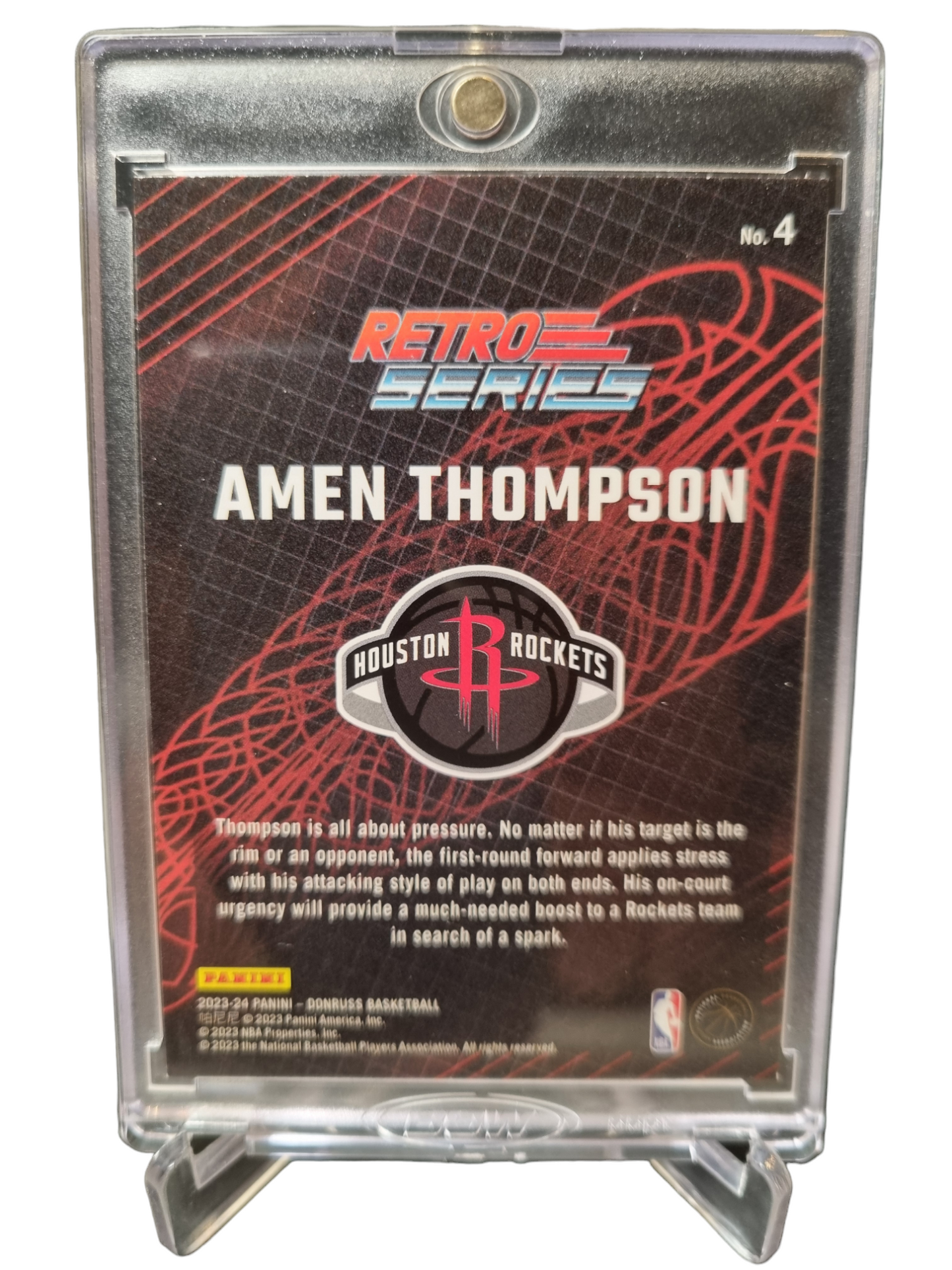 2023-24 Donruss #4 Amen Thompson Rookie Card Retro Series Diamond Donruss Exclusive SSP