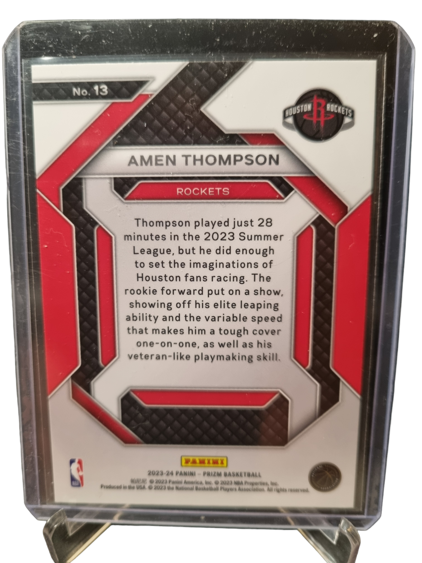 2023-24 Prizm #13 Amen Thompson Rookie Card Emergent