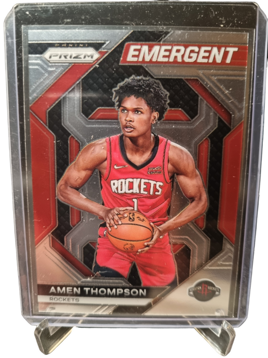 2023-24 Prizm #13 Amen Thompson Rookie Card Emergent