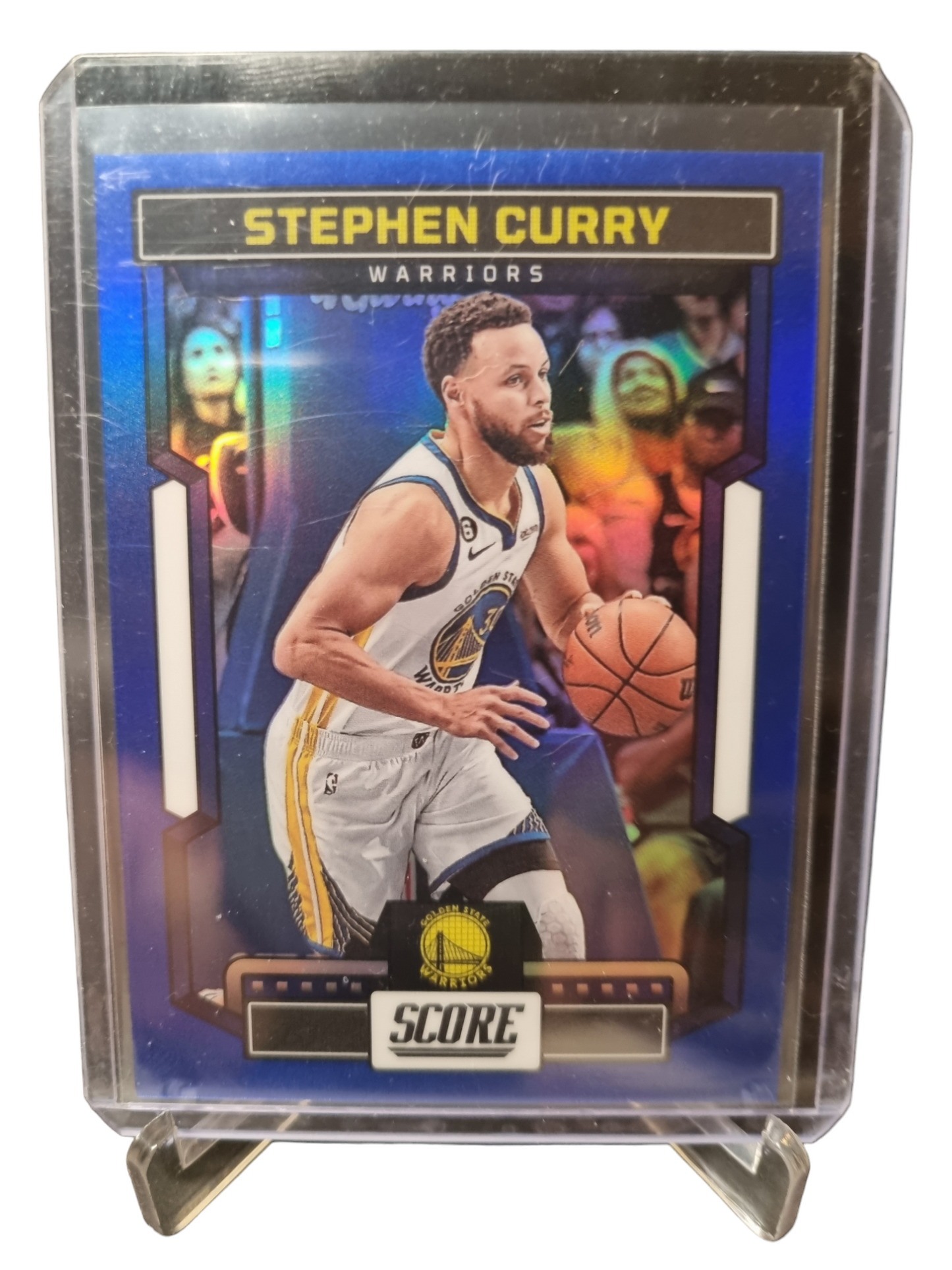 2022-23 Panini Chronicles #537 Stephen Curry Score Blue Prizm 93/99