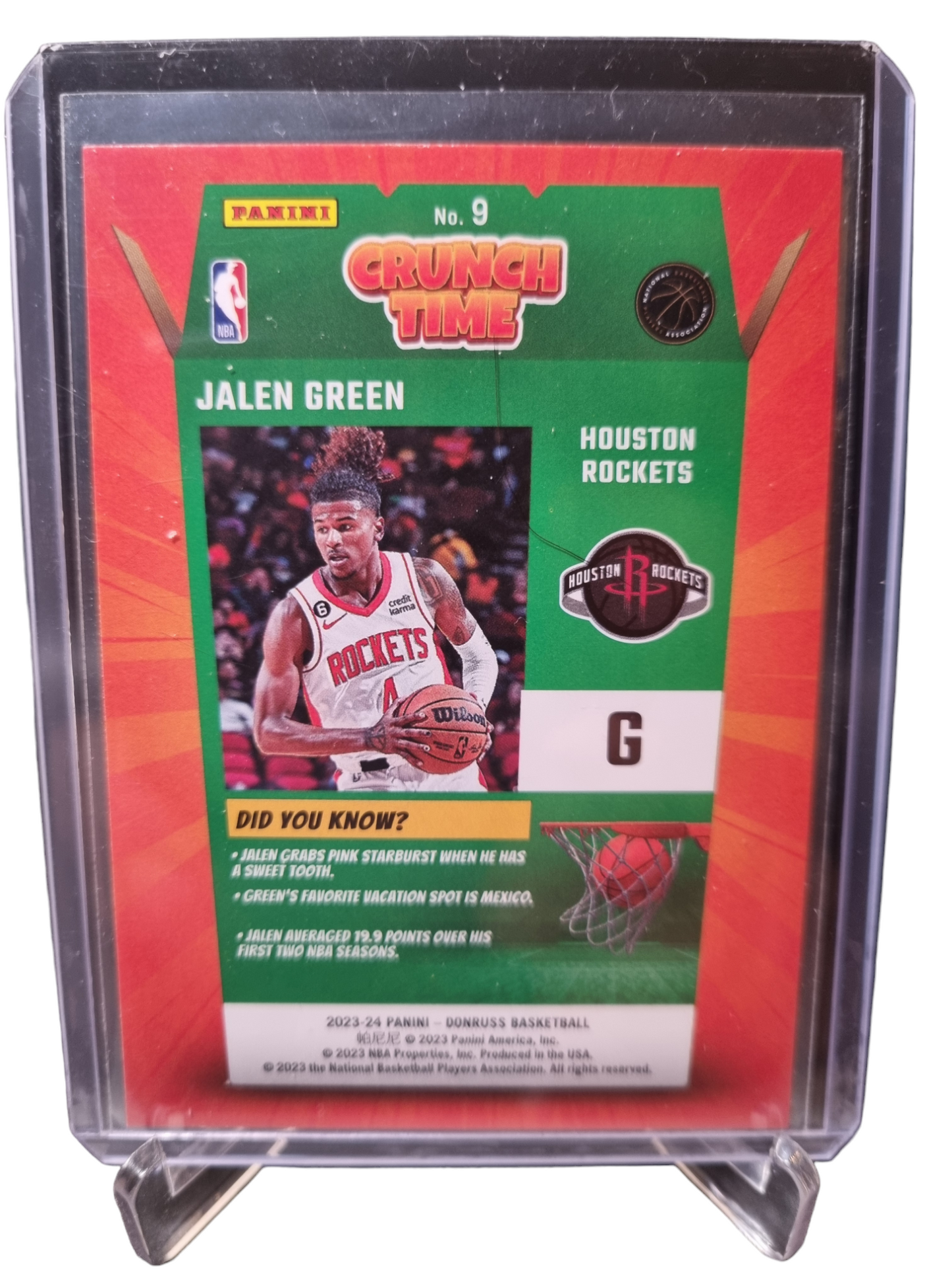 2023-24 Panini Donruss #9 Jalen Green Crunch Time