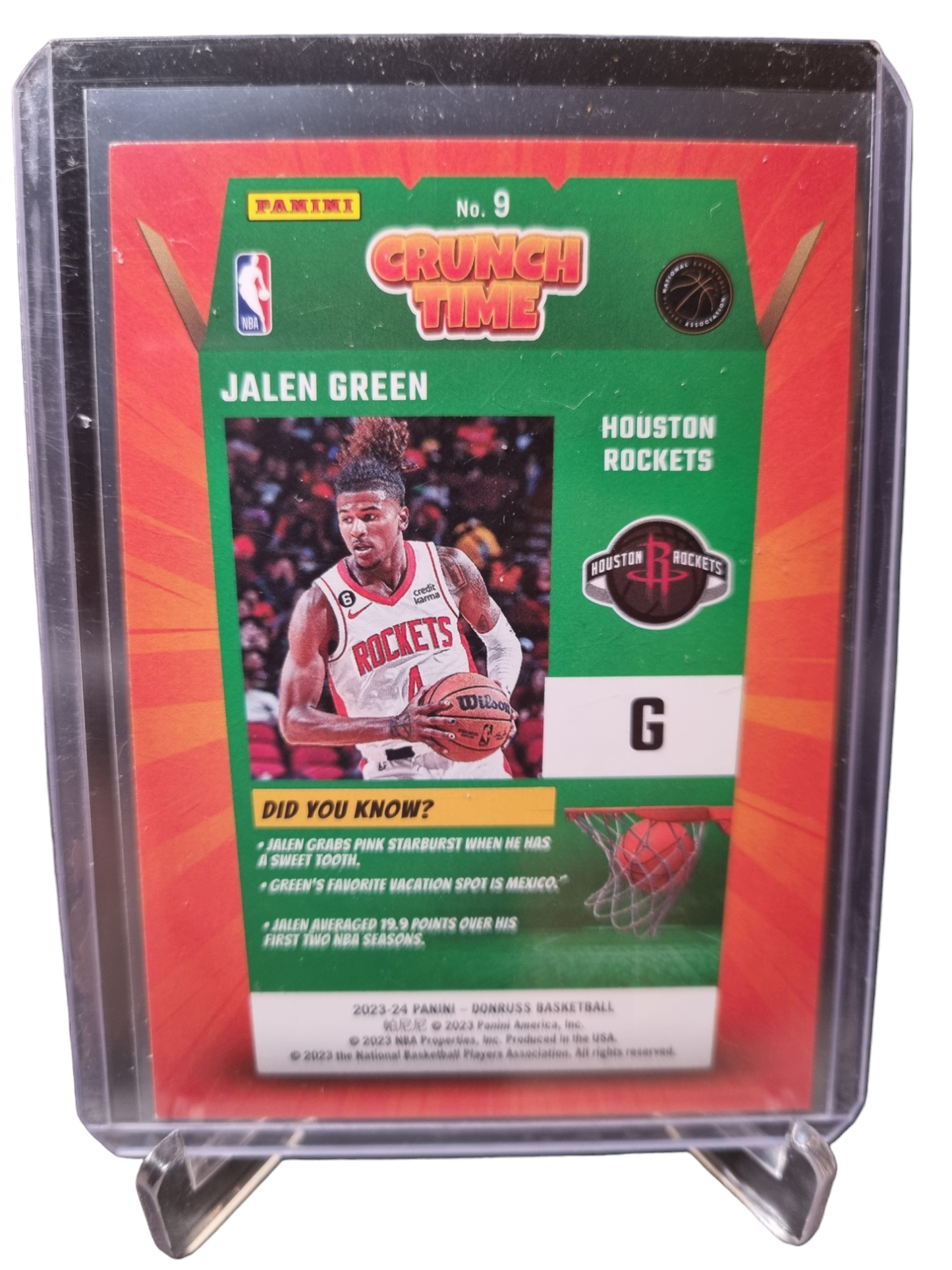 2023-24 Panini Donruss #9 Jalen Green Crunch Time Gold Press Proof