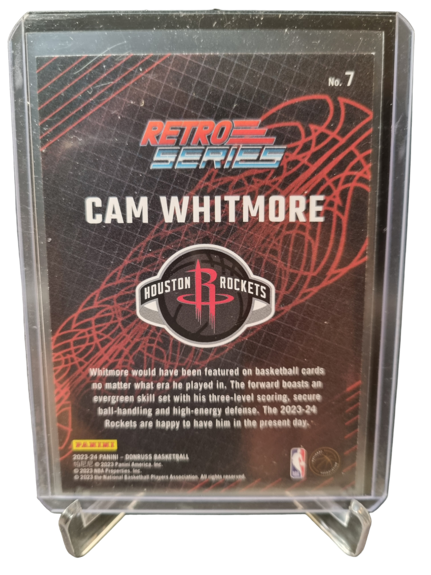 2023-24 Panini Donruss #7 Cam Whitmore Rookie Retro Series Purple Press Proof