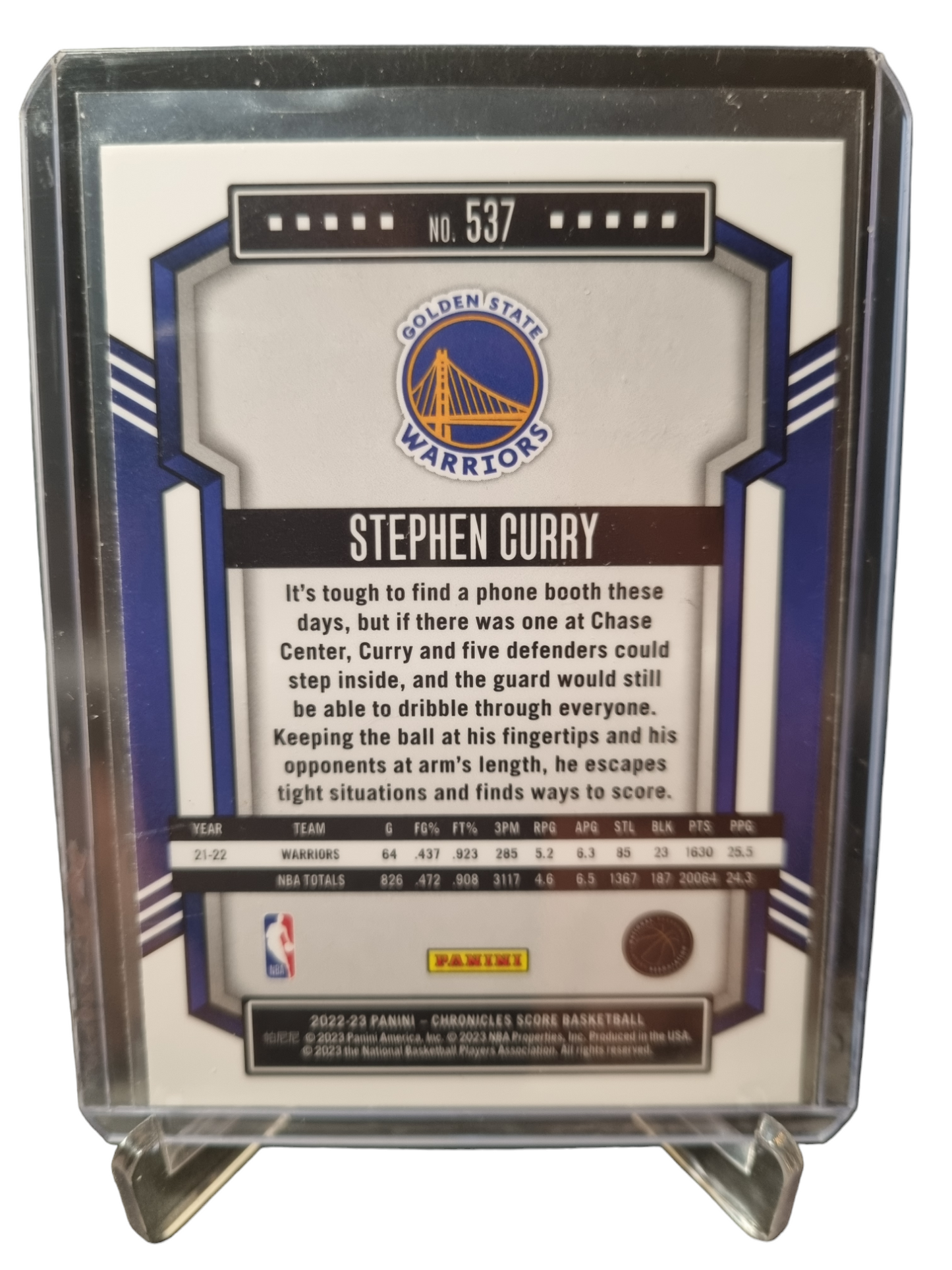 2022-23 Panini Chronicles Score #537 Stephen Curry