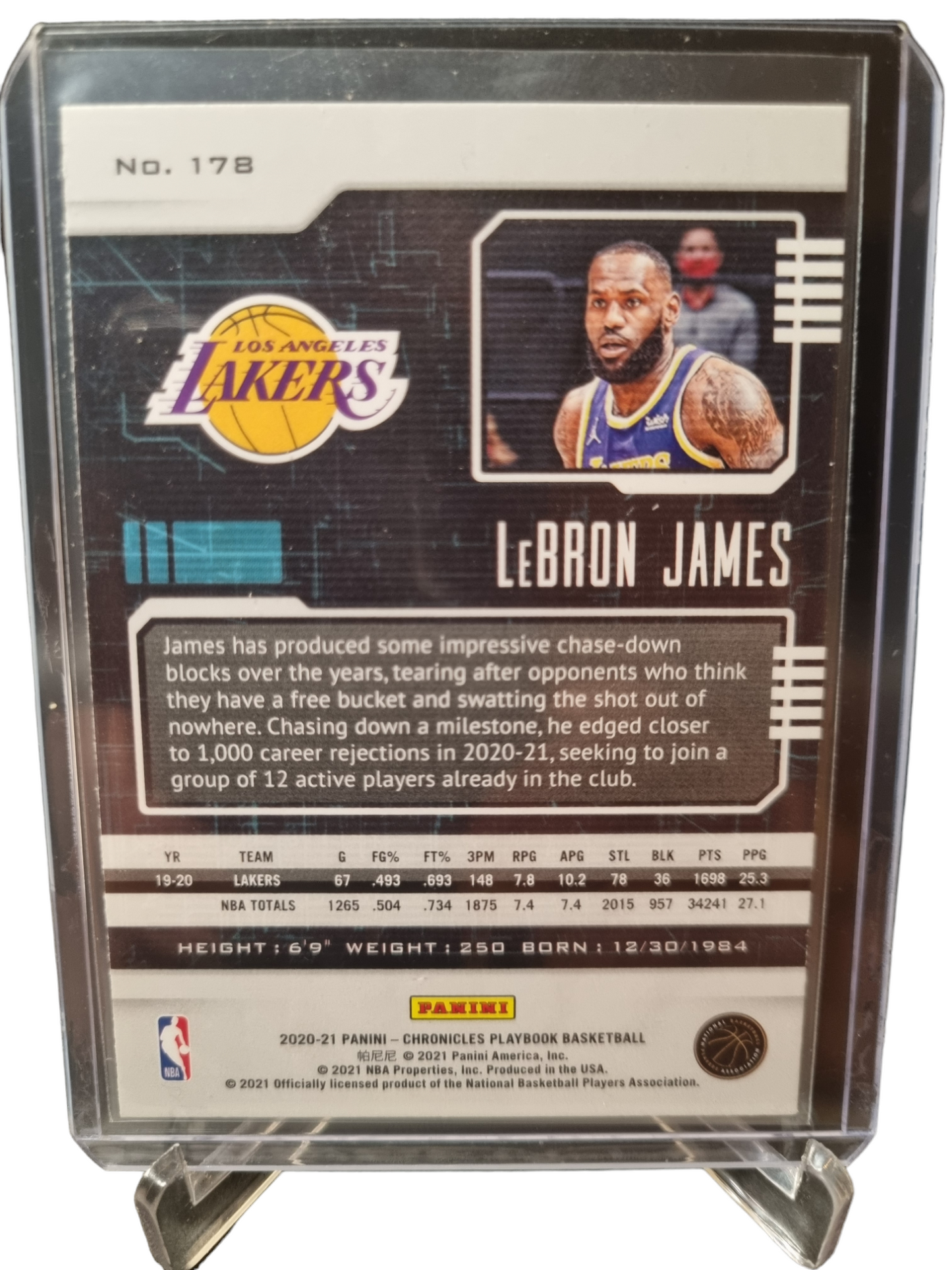 2020-21 Panini Chronicles Playbook #178 Lebron James