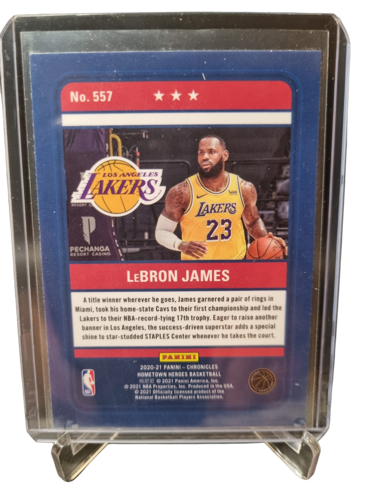 2020-21 Panini Chronicles Home Town Heros #557 Lebron James