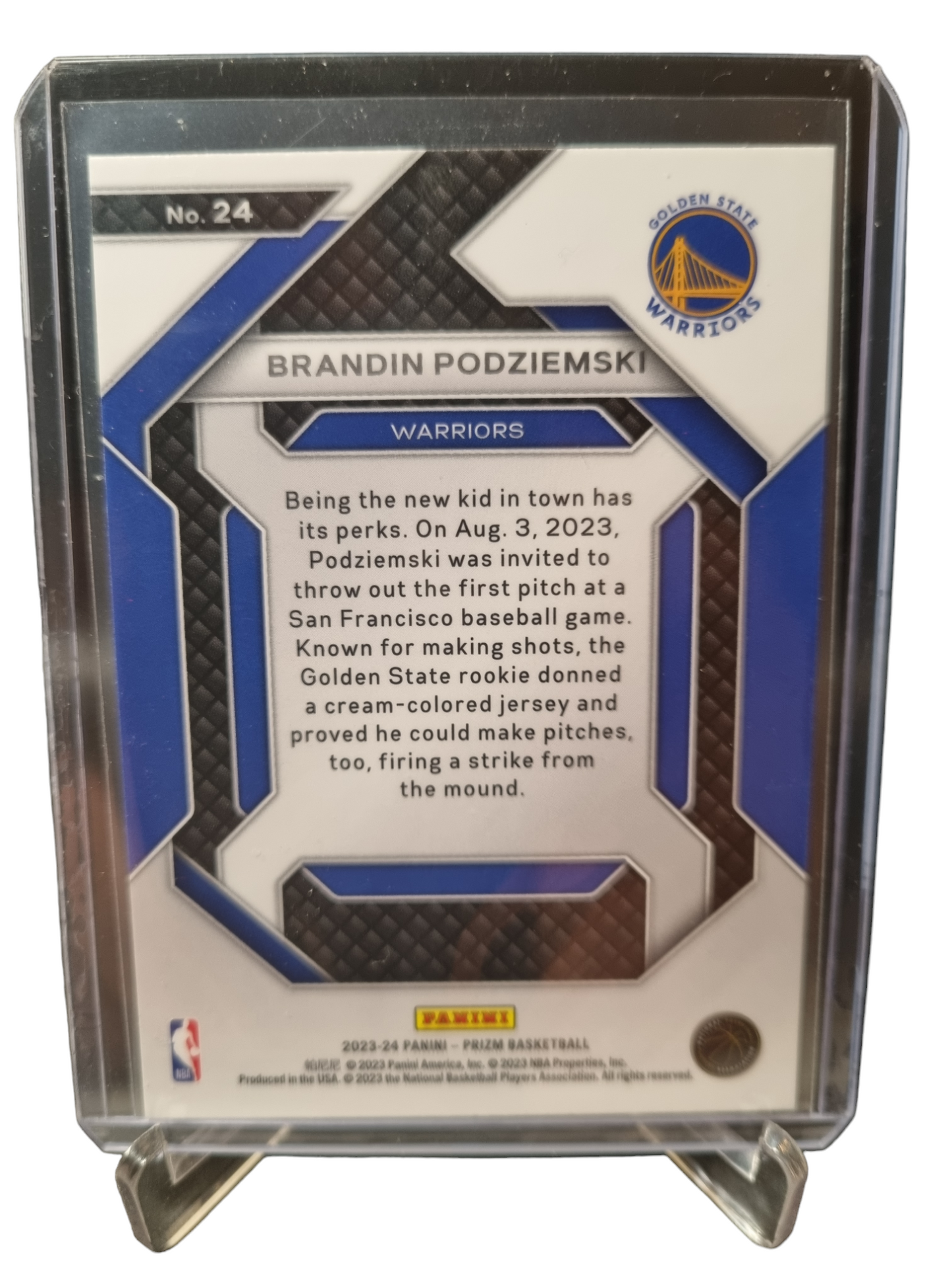 2023-24 Panini Prizm #24 Brandin Podziemski Rookie Card Emergent