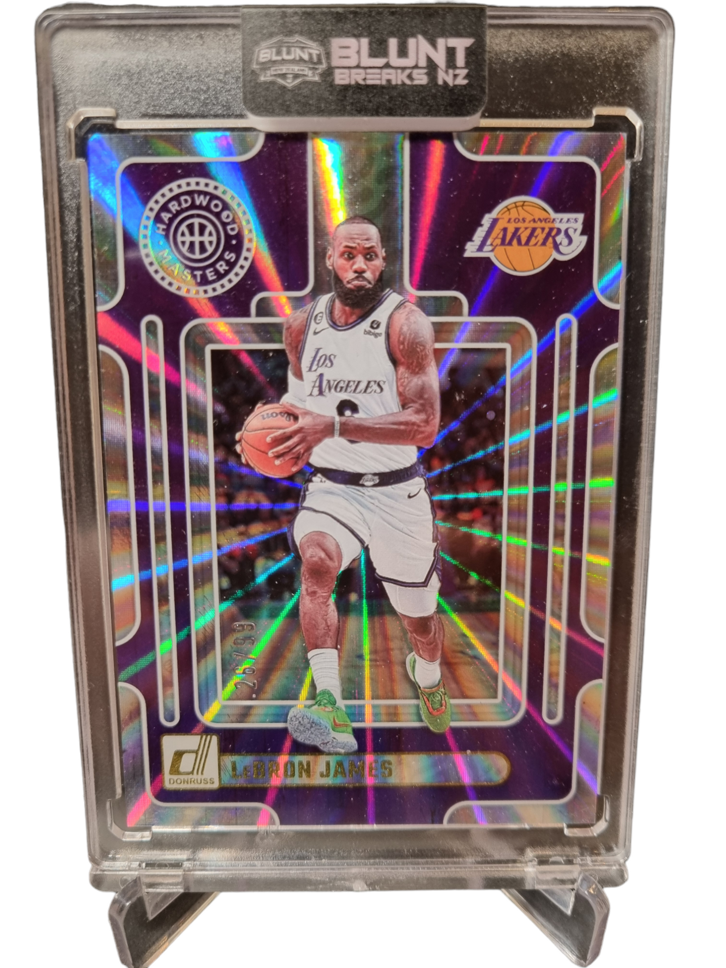 2023-24 Panini Donruss #8 Lebron James Hardwood Masters Silver Holo Laser 58/99