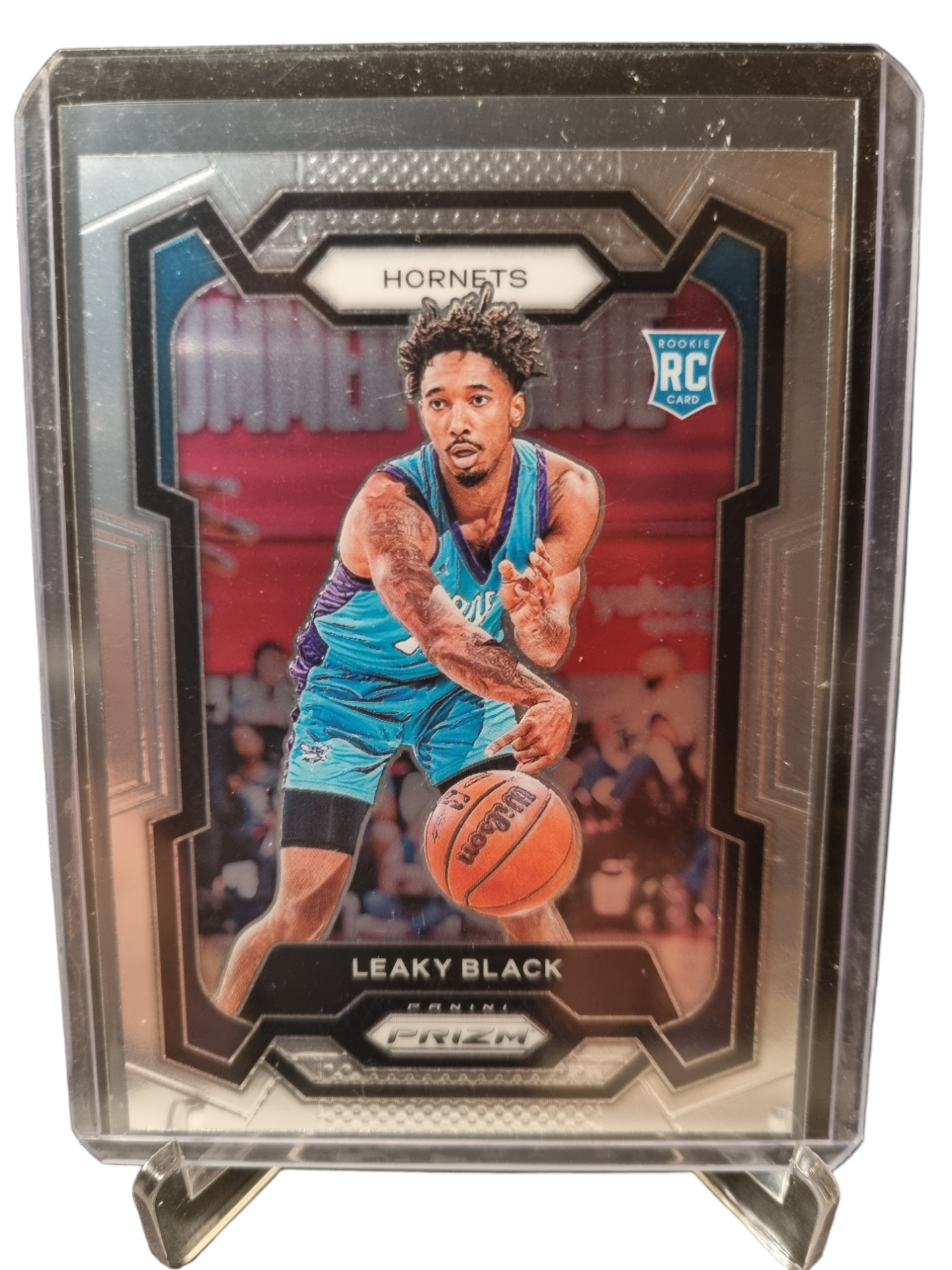 2023-24 Panini Prizm #284 Leaky Black Rookie Card