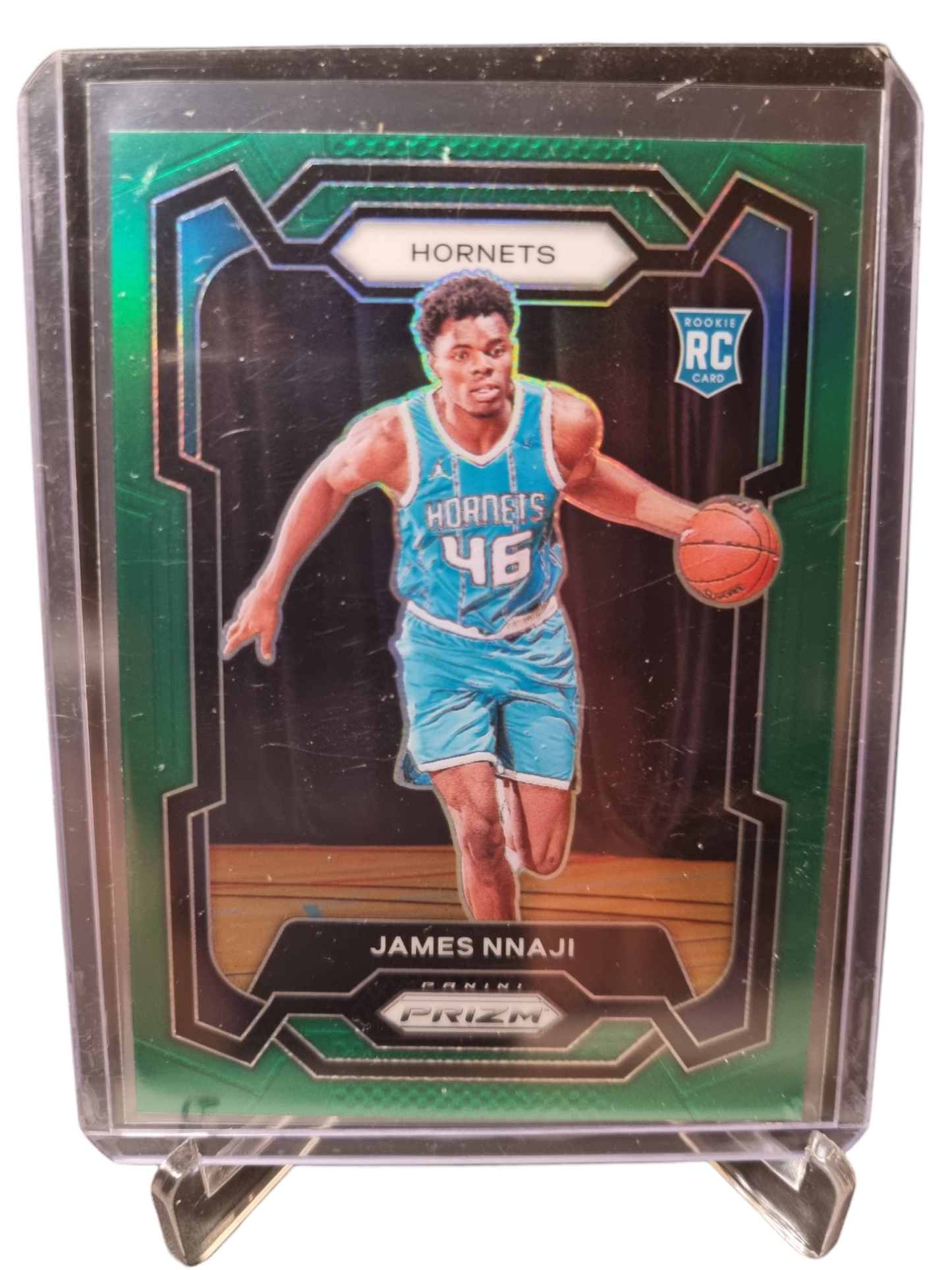 2023-24 Panini Prizm #159 James Nnaji Rookie Card Green Prizm