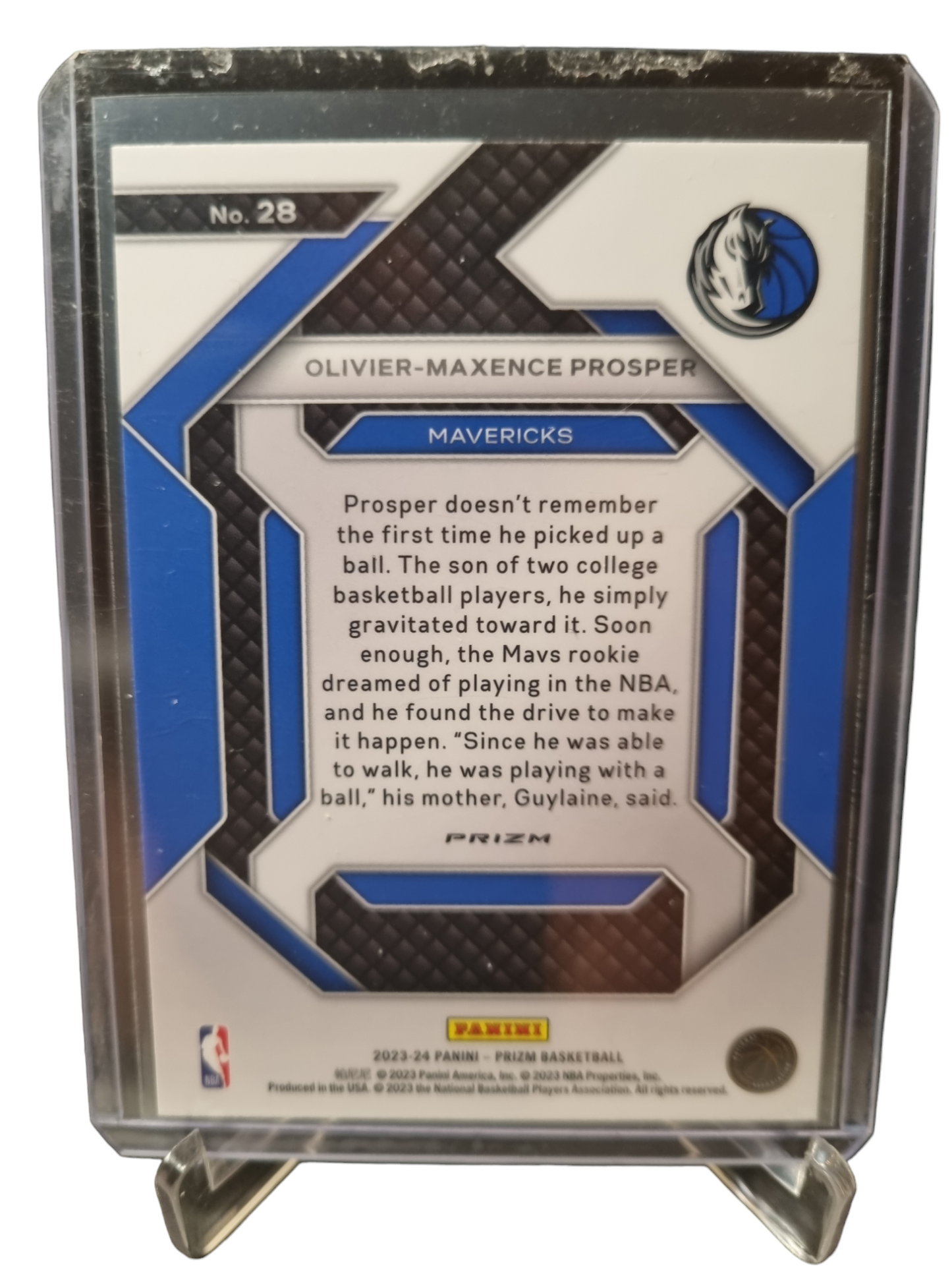 2023-24 Panini Prizm #28 Oliver-Maxence Prosper Rookie Card Emergent Silver Prizm