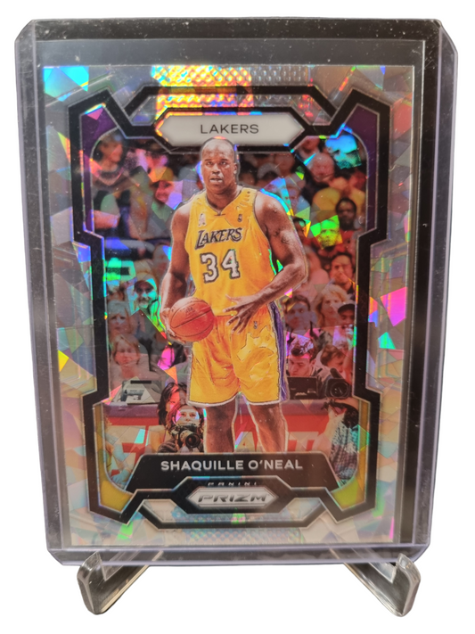 2023-24 Panni Prizm #181 Shaquille O'Neal Silver Cracked Ice Prizm