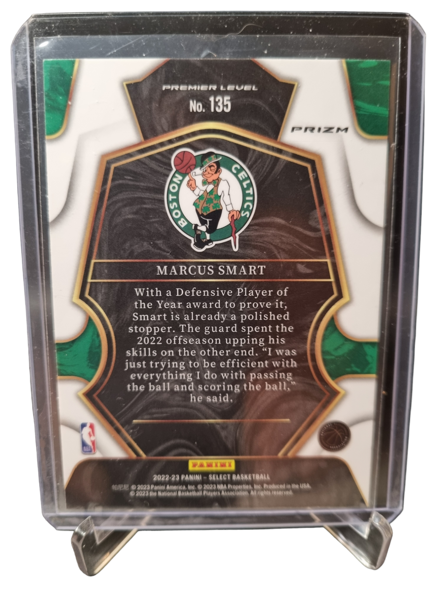 2022-23 Panini Select #135 Marcus Smart Silver Prizm Premier Level