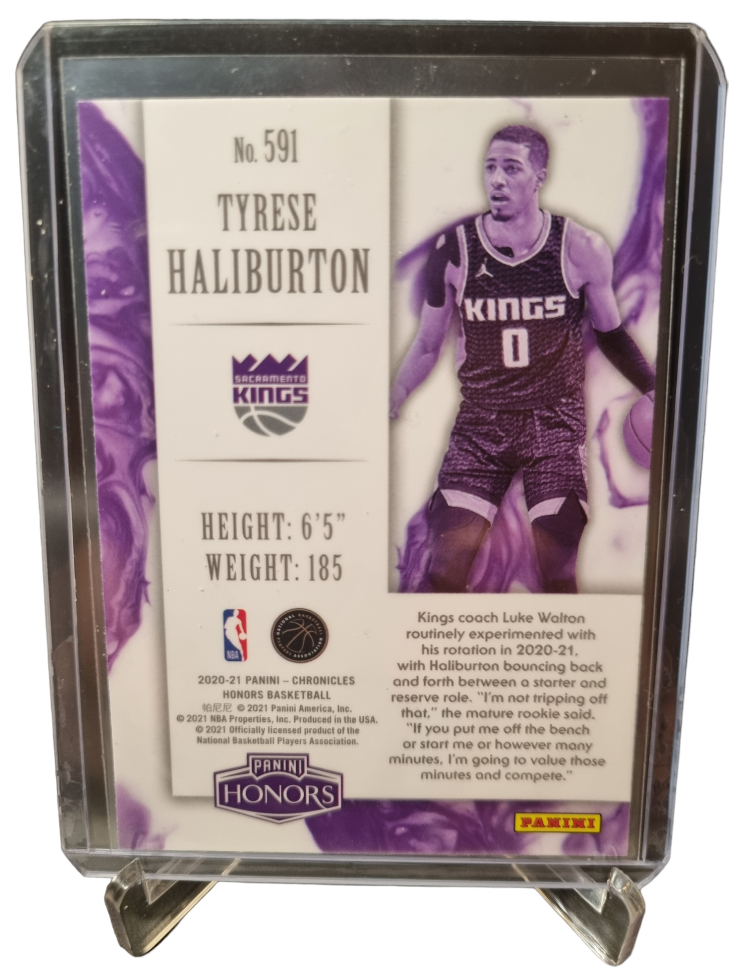 2020-21 Panini Chronicles Honors #591 Tyrese Haliburton Rookie Card Honors