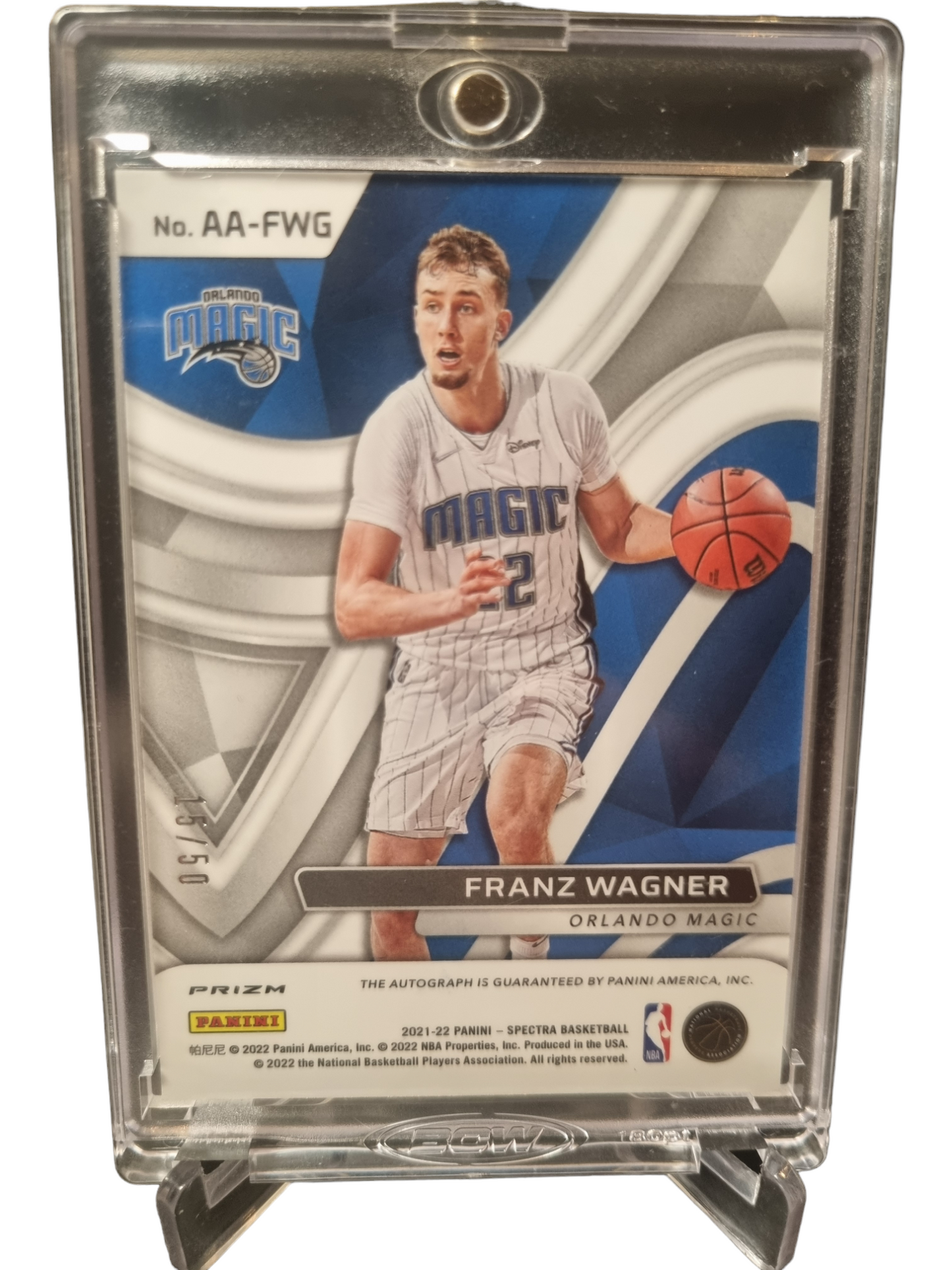 2021-22 Panini Spectra #AA-FWG Franz Wagner Rookie Card Autograph 15/50