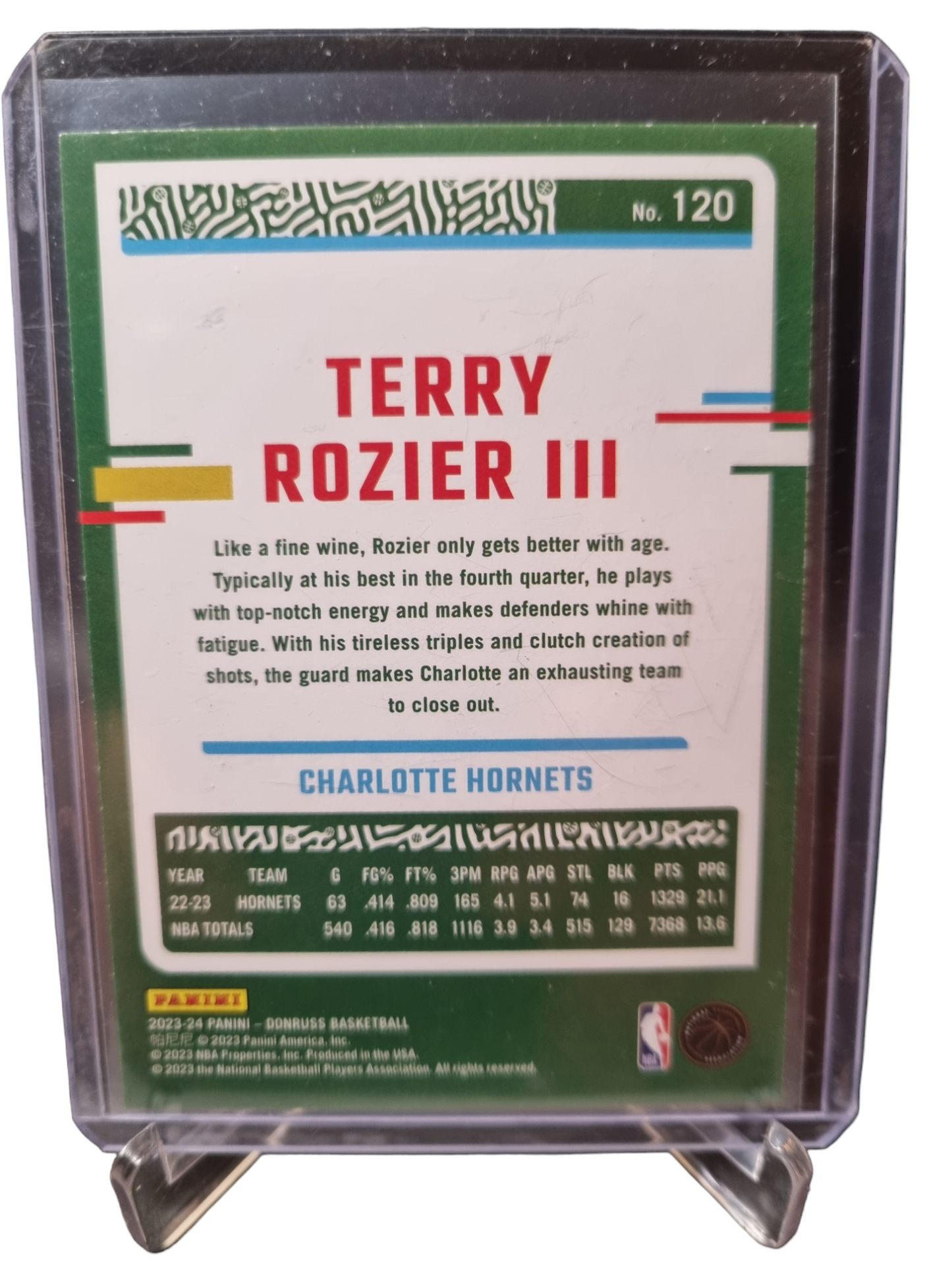 2023-24 Panini Donruss #120 Terry Rozier III Blue Laser Holo 11/49