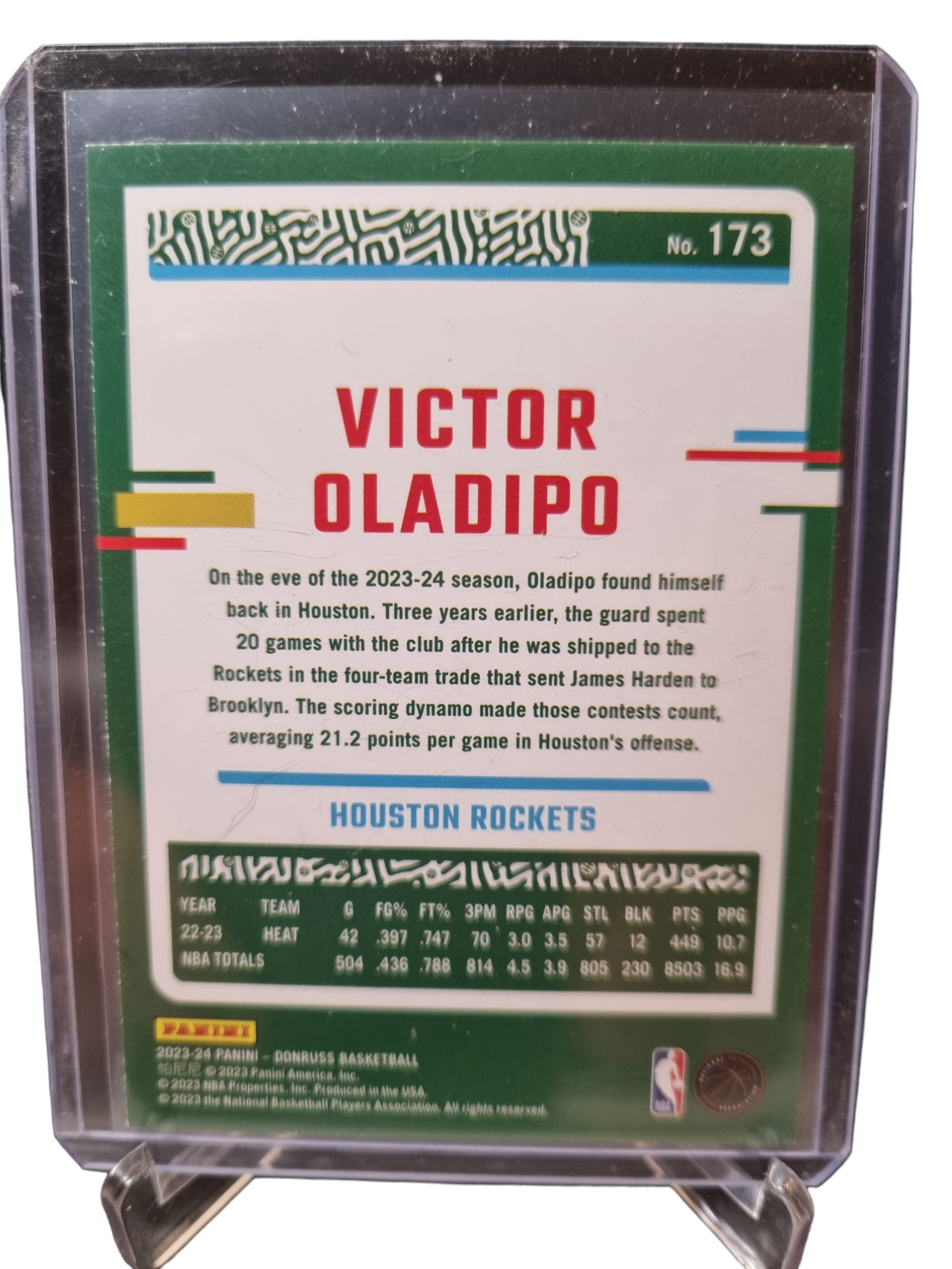 2023-24 Panini Donruss #173 Victor Oladipo Red Laser Holo 51/99