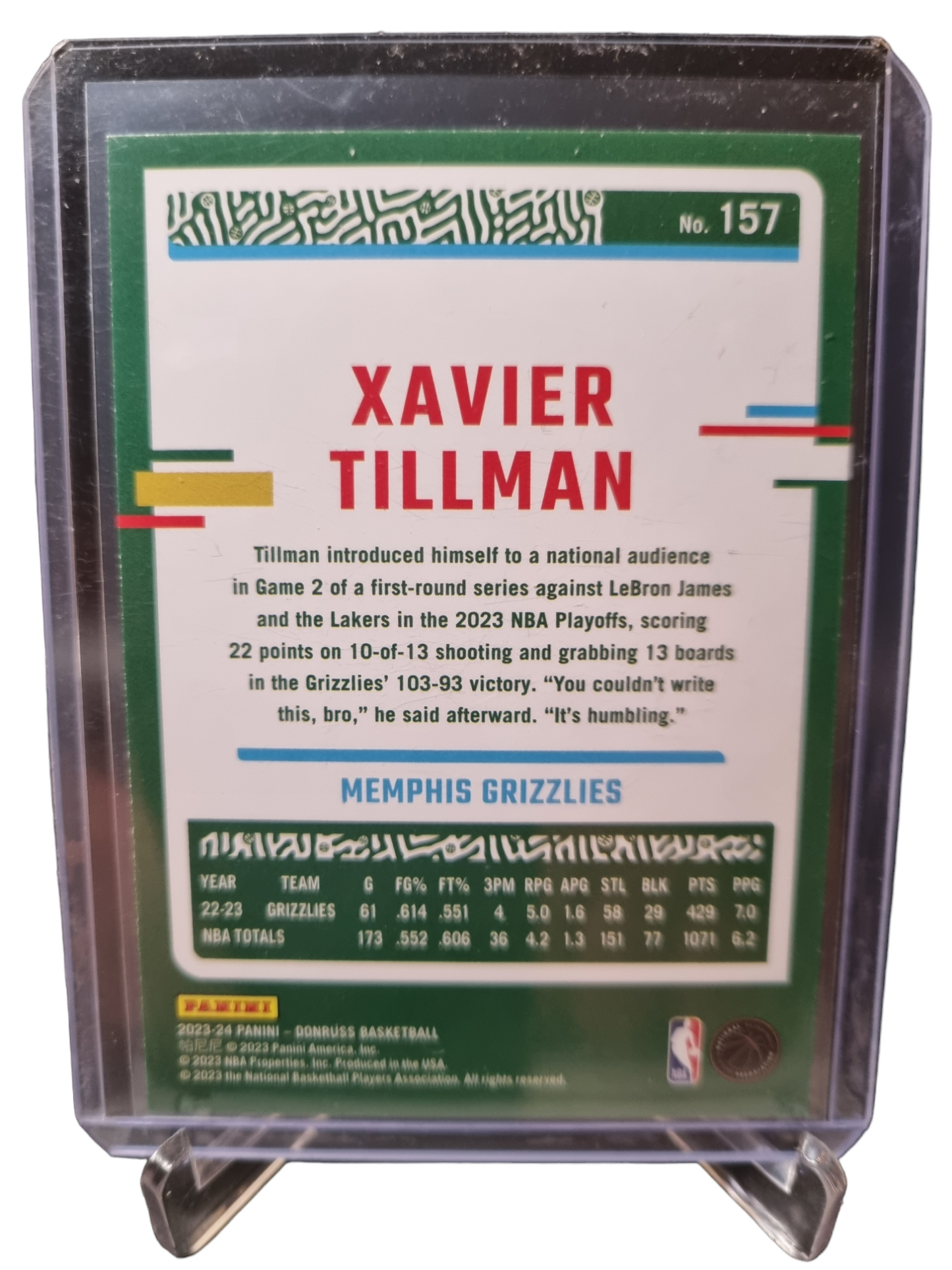 2023-24 Panini Donruss Choice #157 Xavier Tillman Red Holo 52/99