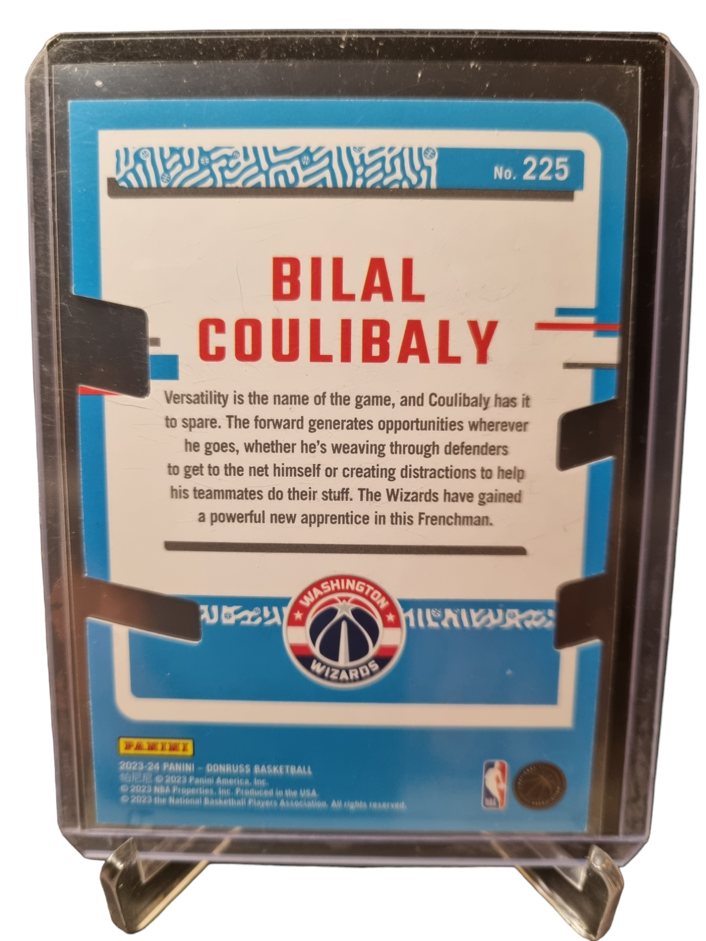 2023-24 Donruss #225 Bilal Coulibaly Rookie Card Die Cut Silver Holo 03/75