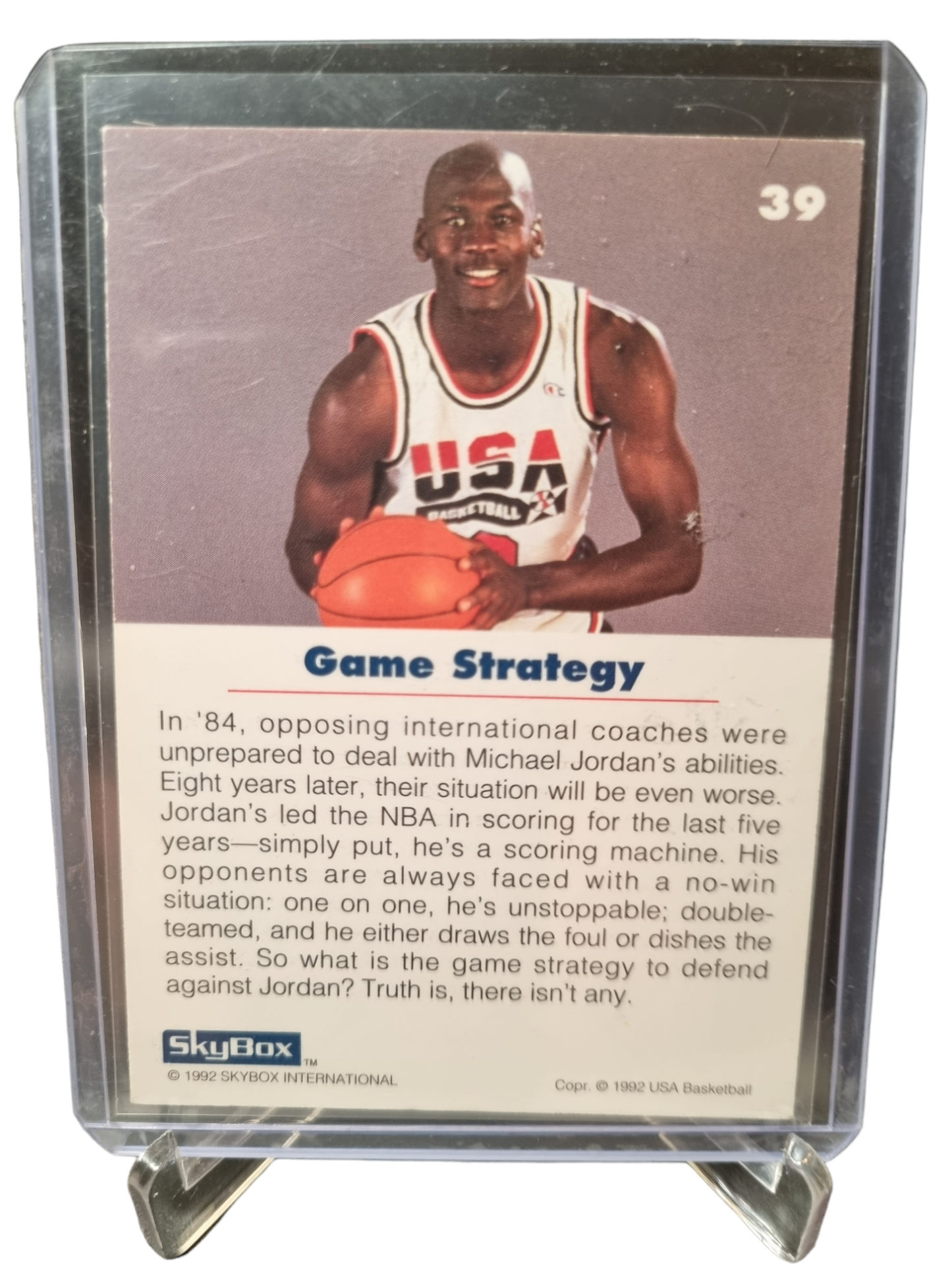 1992 Skybox #39 Michael Jordan USA Basketball Game Strategy