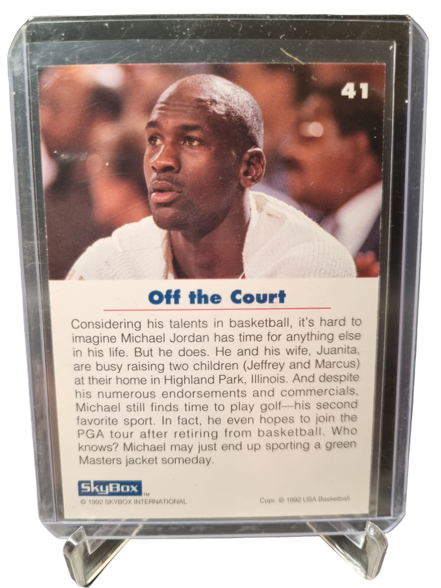 1992 Skybox #41 Michael Jordan USA Basketball Off The Court